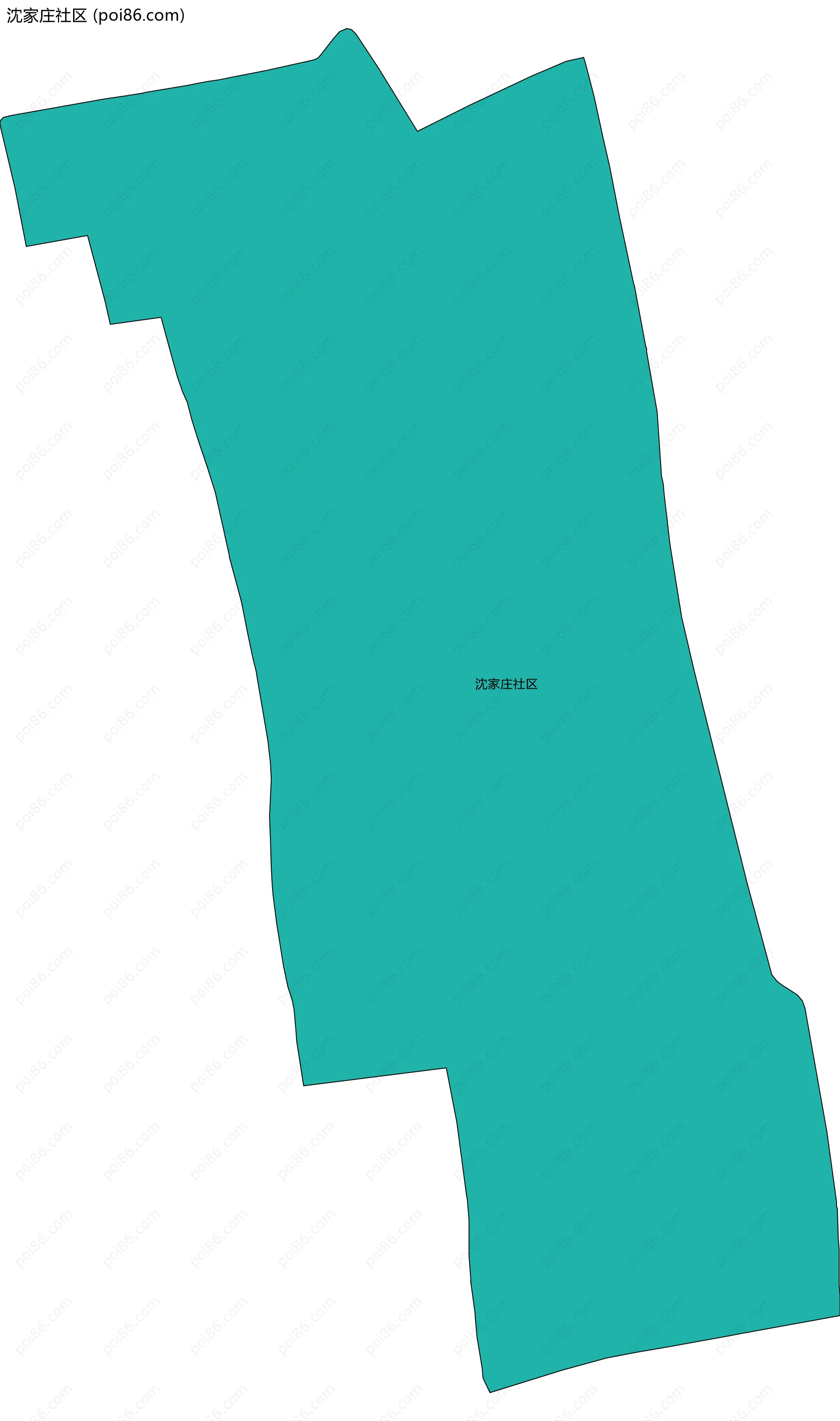 沈家庄社区边界地图