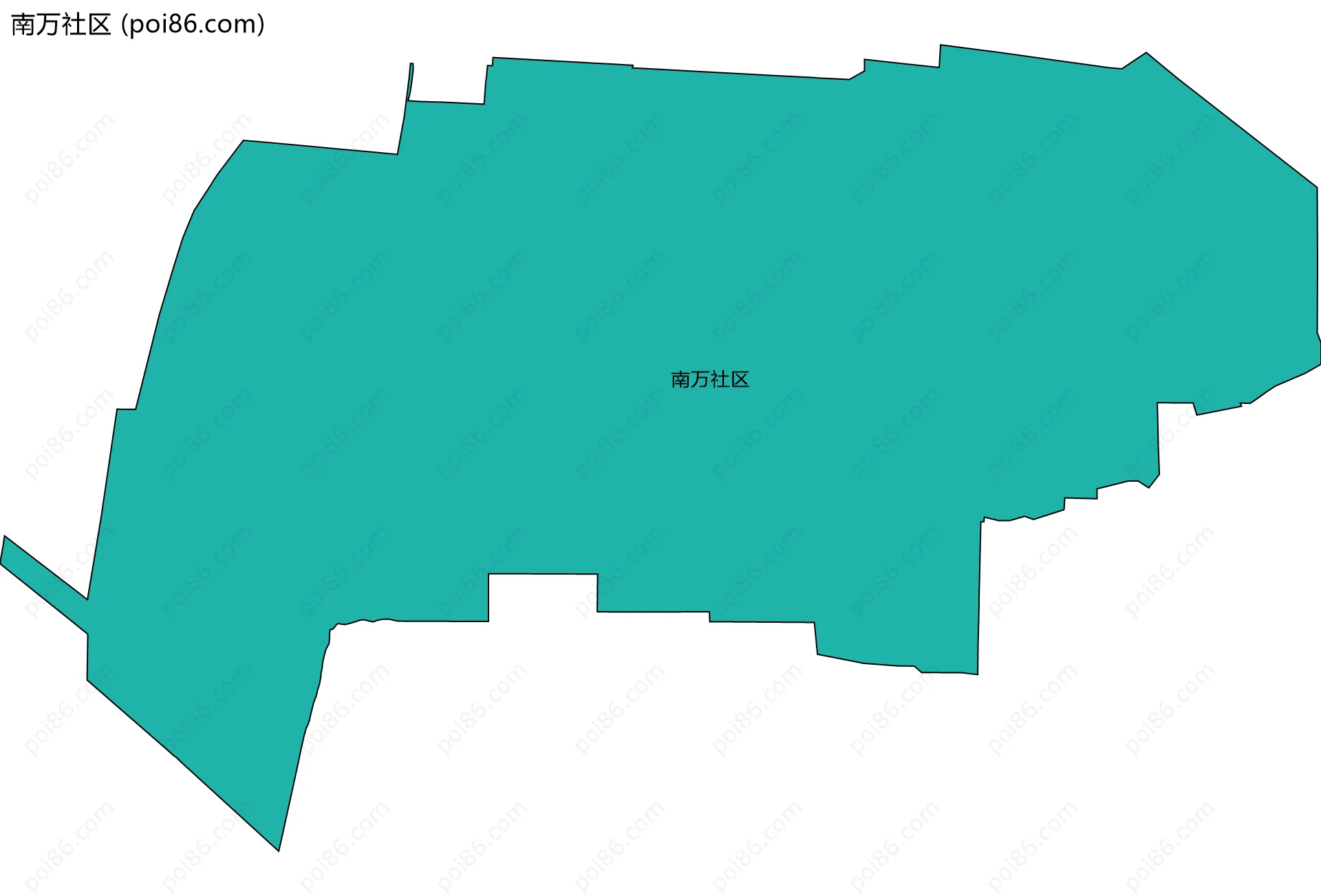 南万社区边界地图