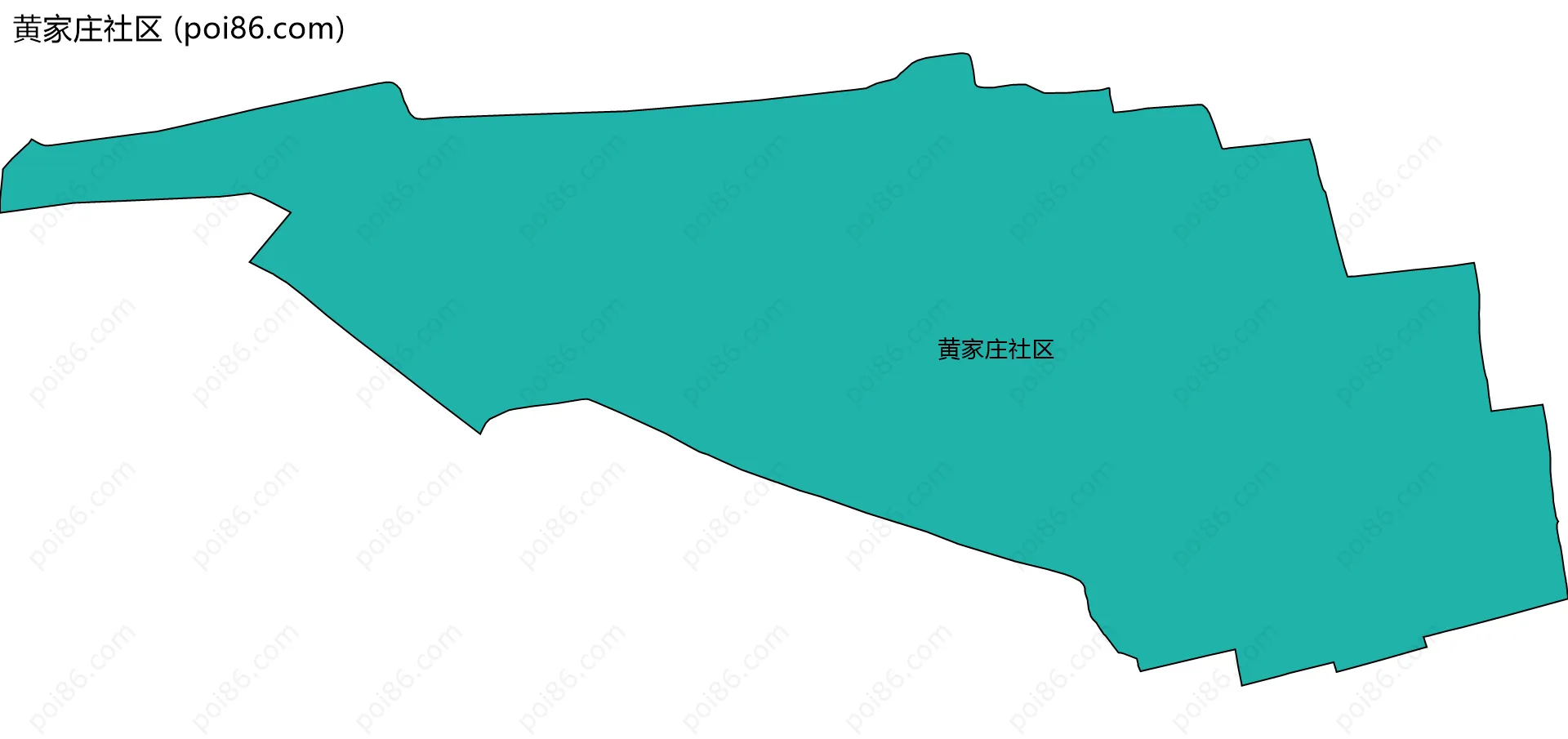 黄家庄社区边界地图