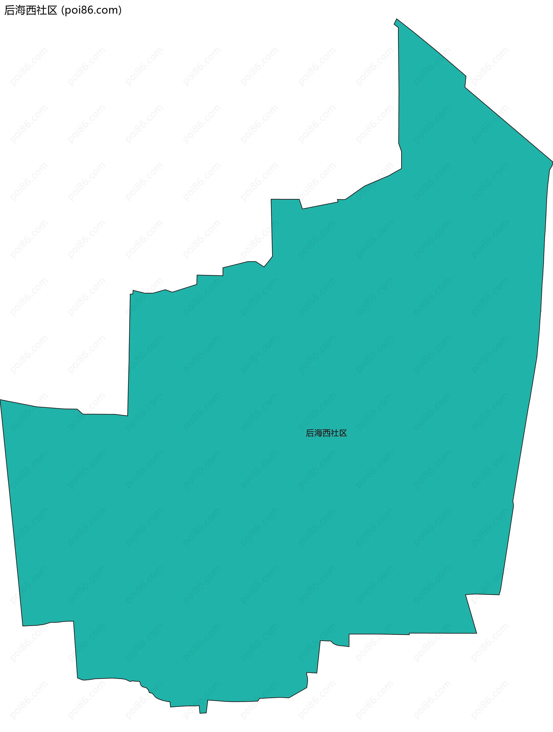 后海西社区边界地图