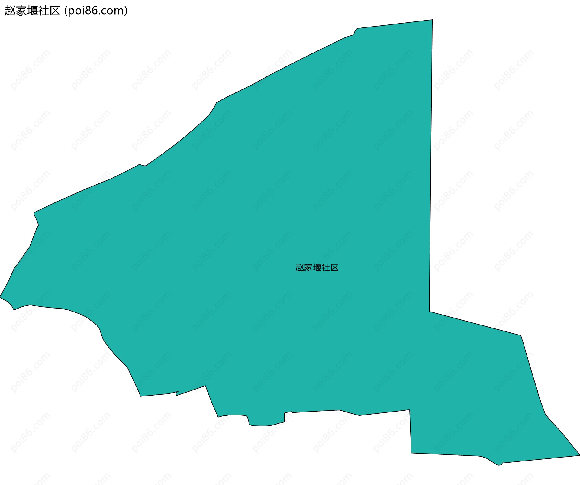 赵家堰社区边界地图