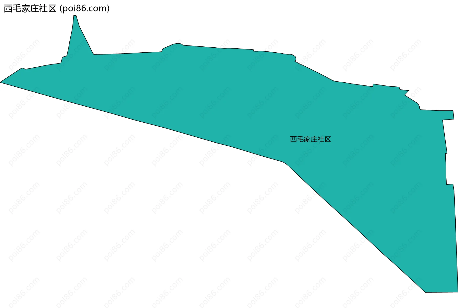 西毛家庄社区边界地图