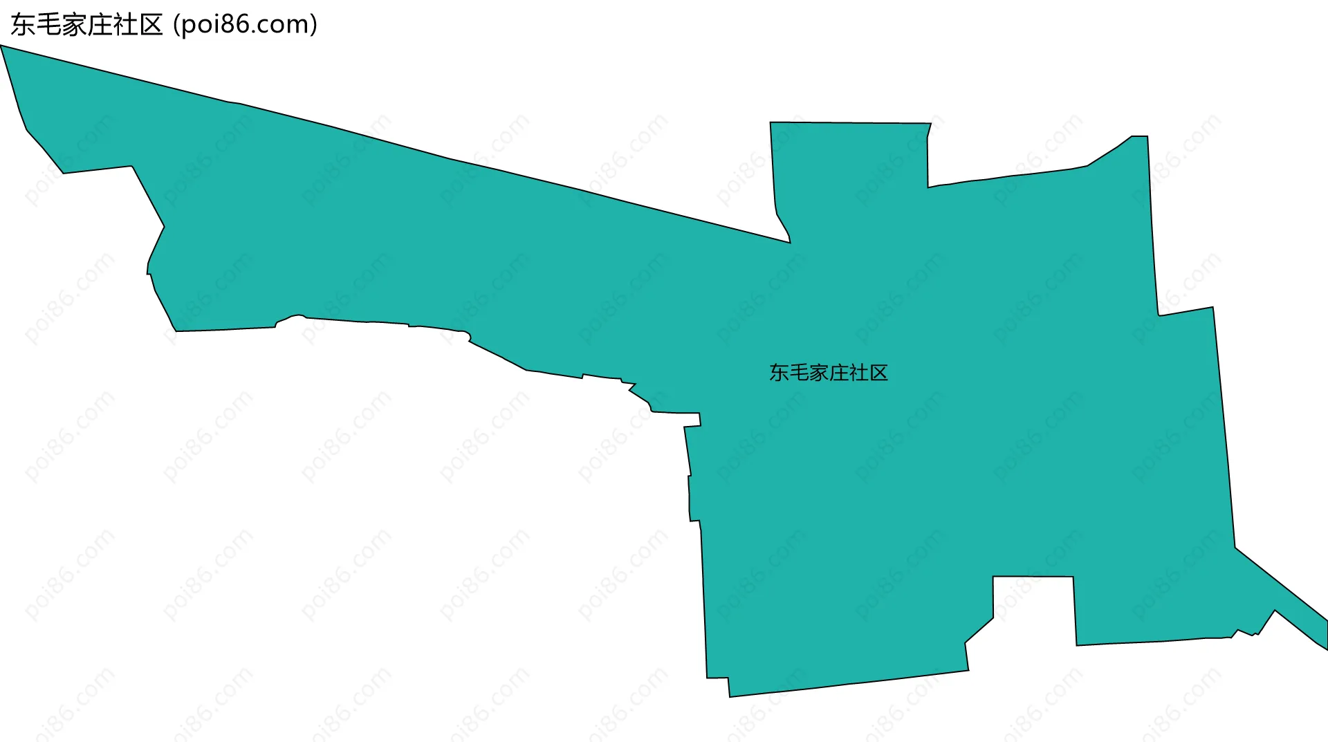 东毛家庄社区边界地图