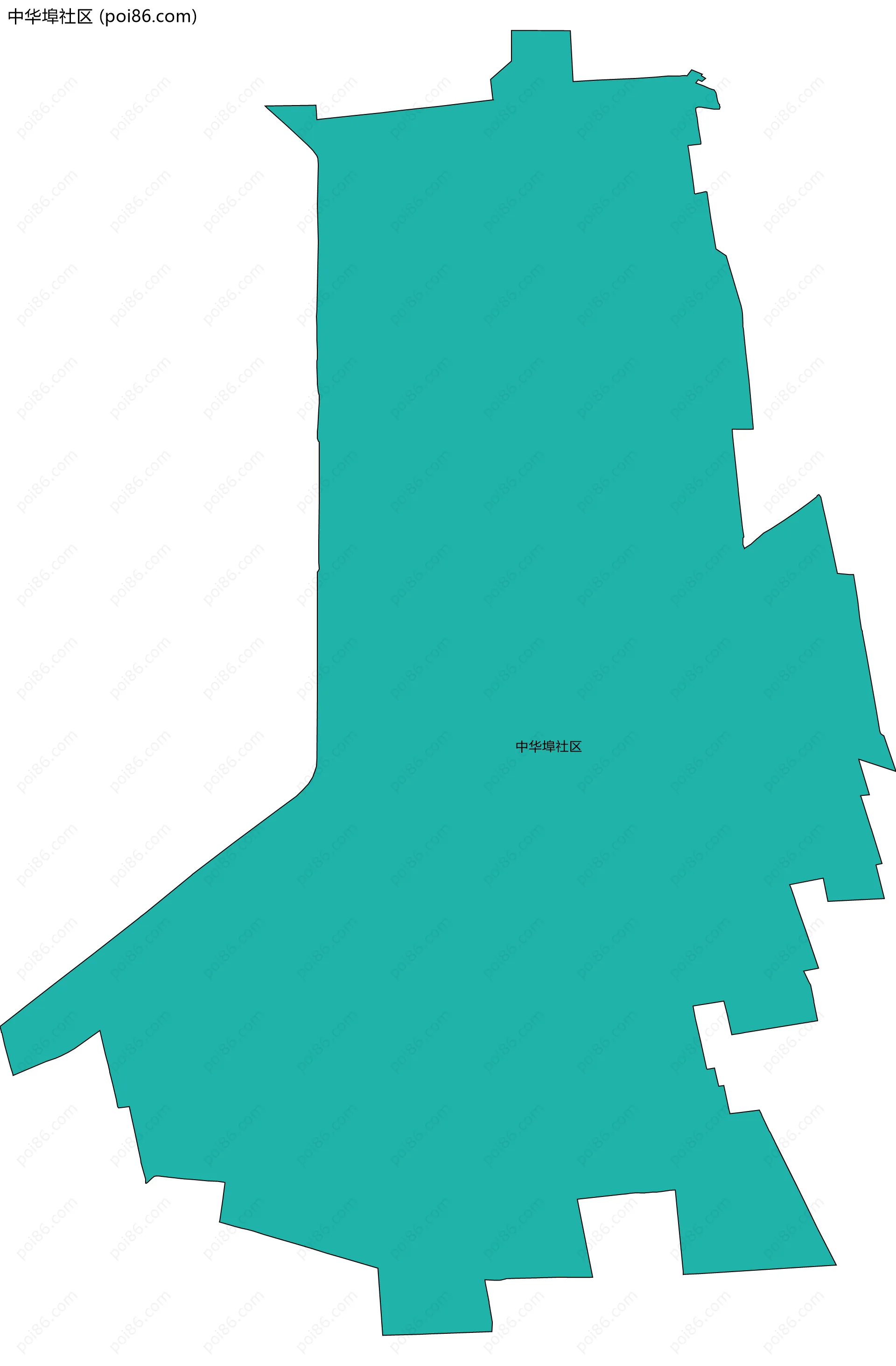 中华埠社区边界地图