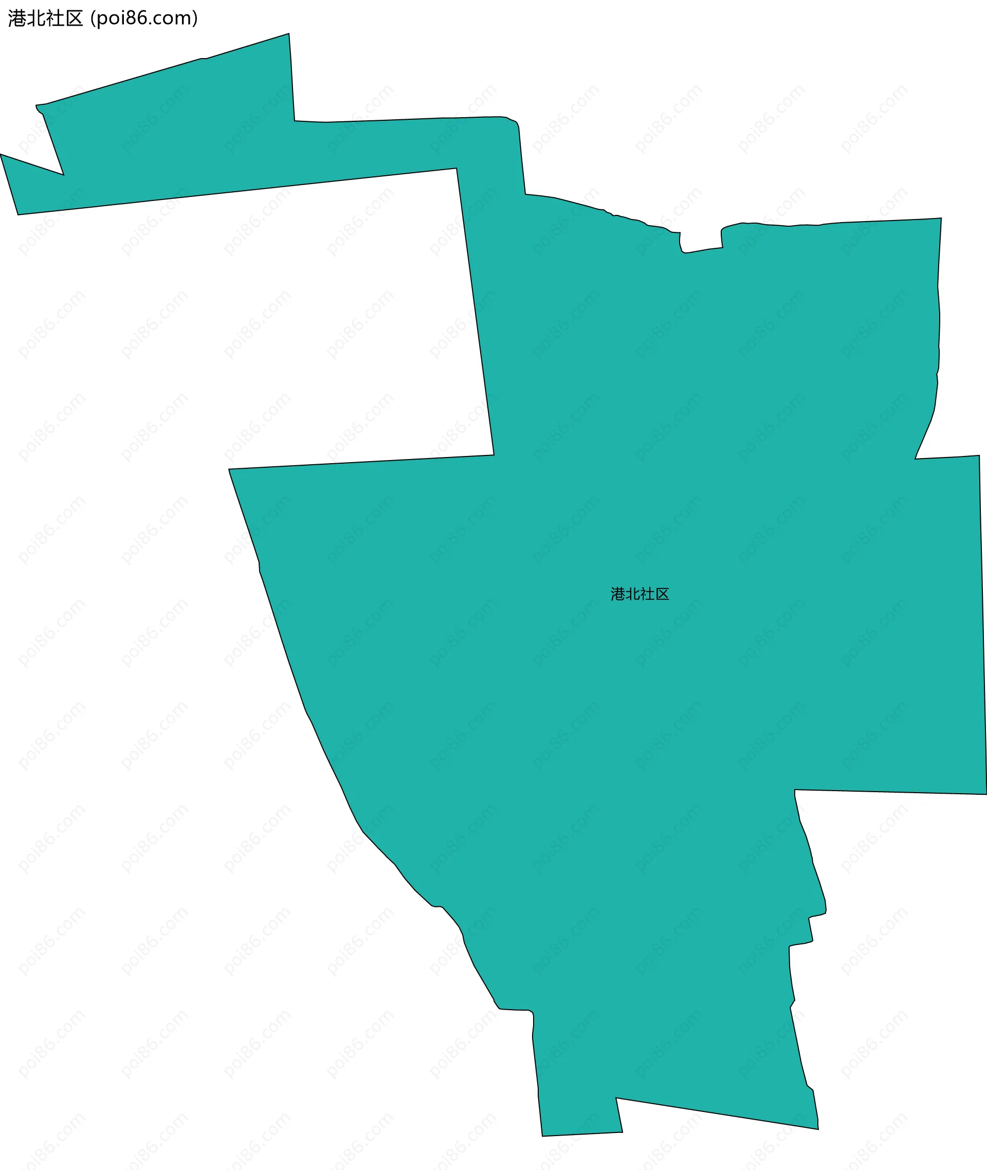 港北社区边界地图