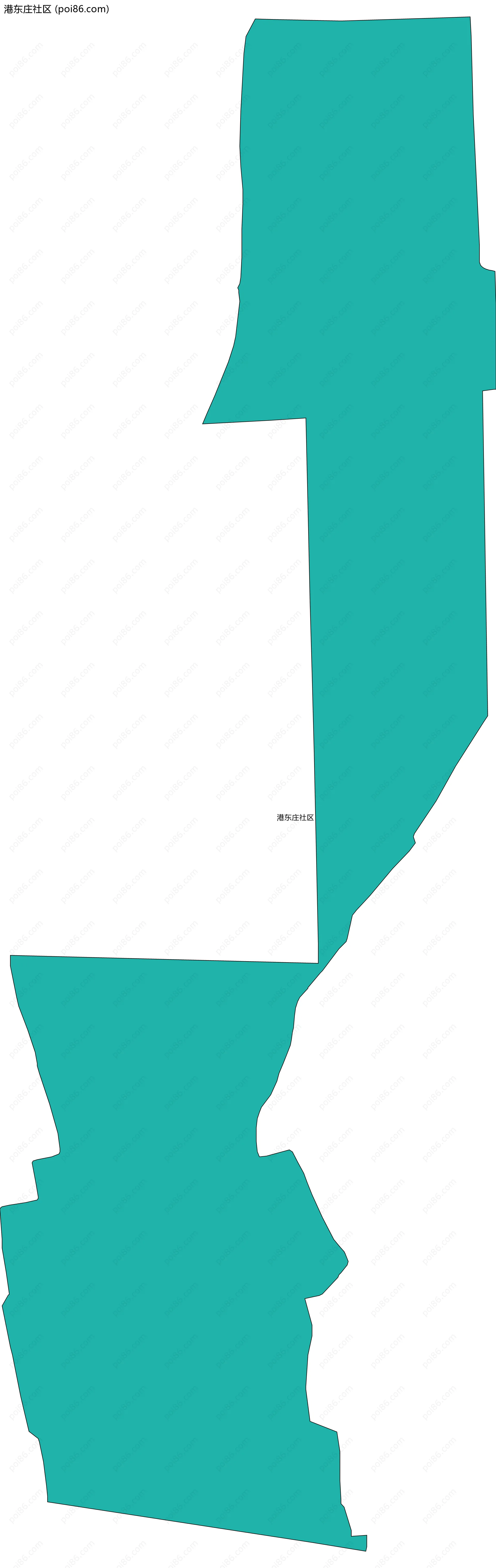 港东庄社区边界地图