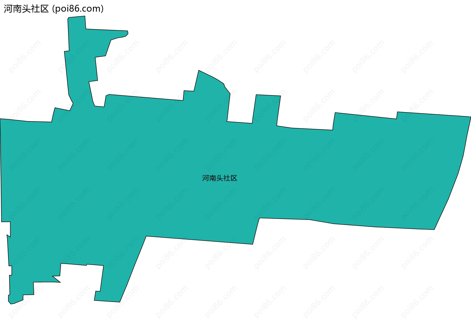 河南头社区边界地图