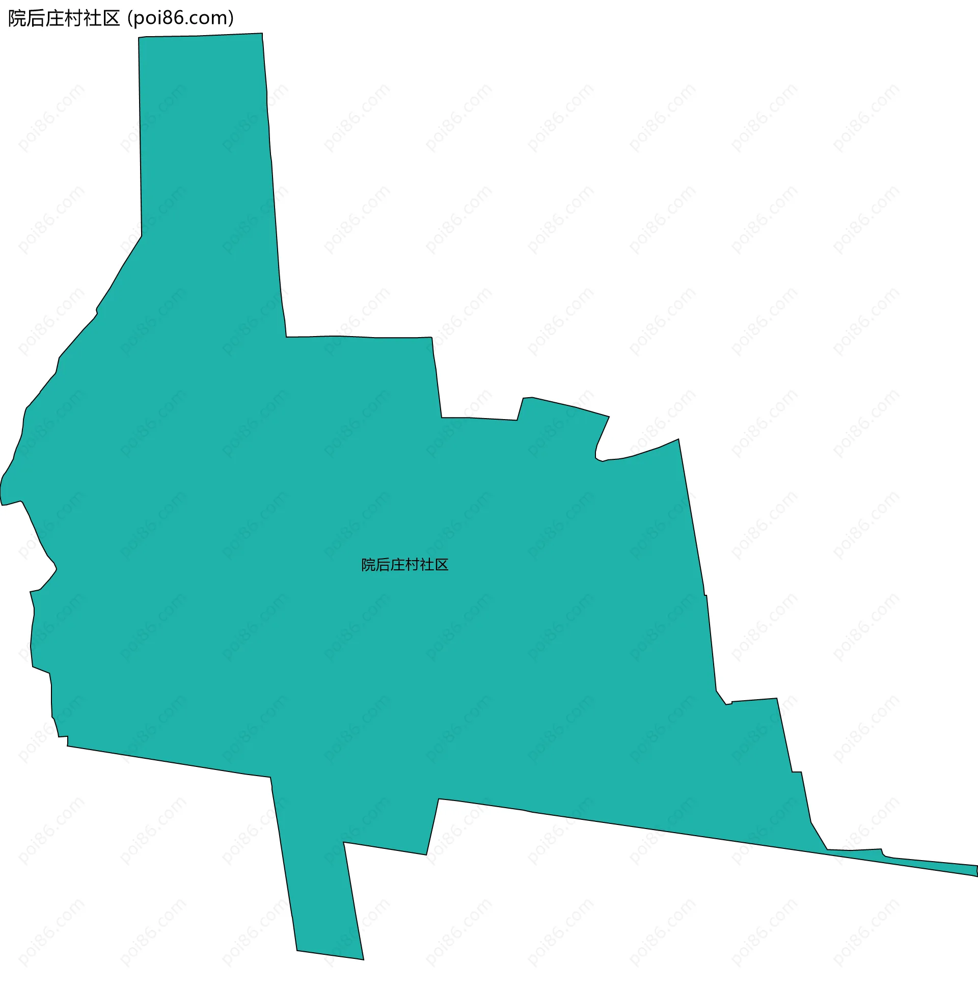 院后庄村社区边界地图