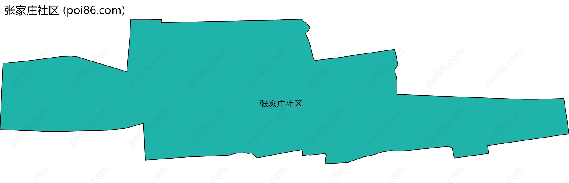 张家庄社区边界地图