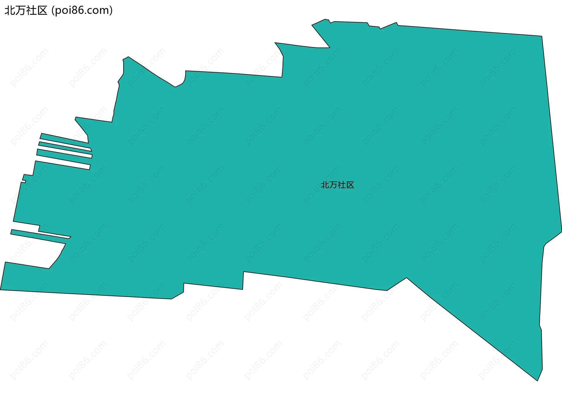 北万社区边界地图