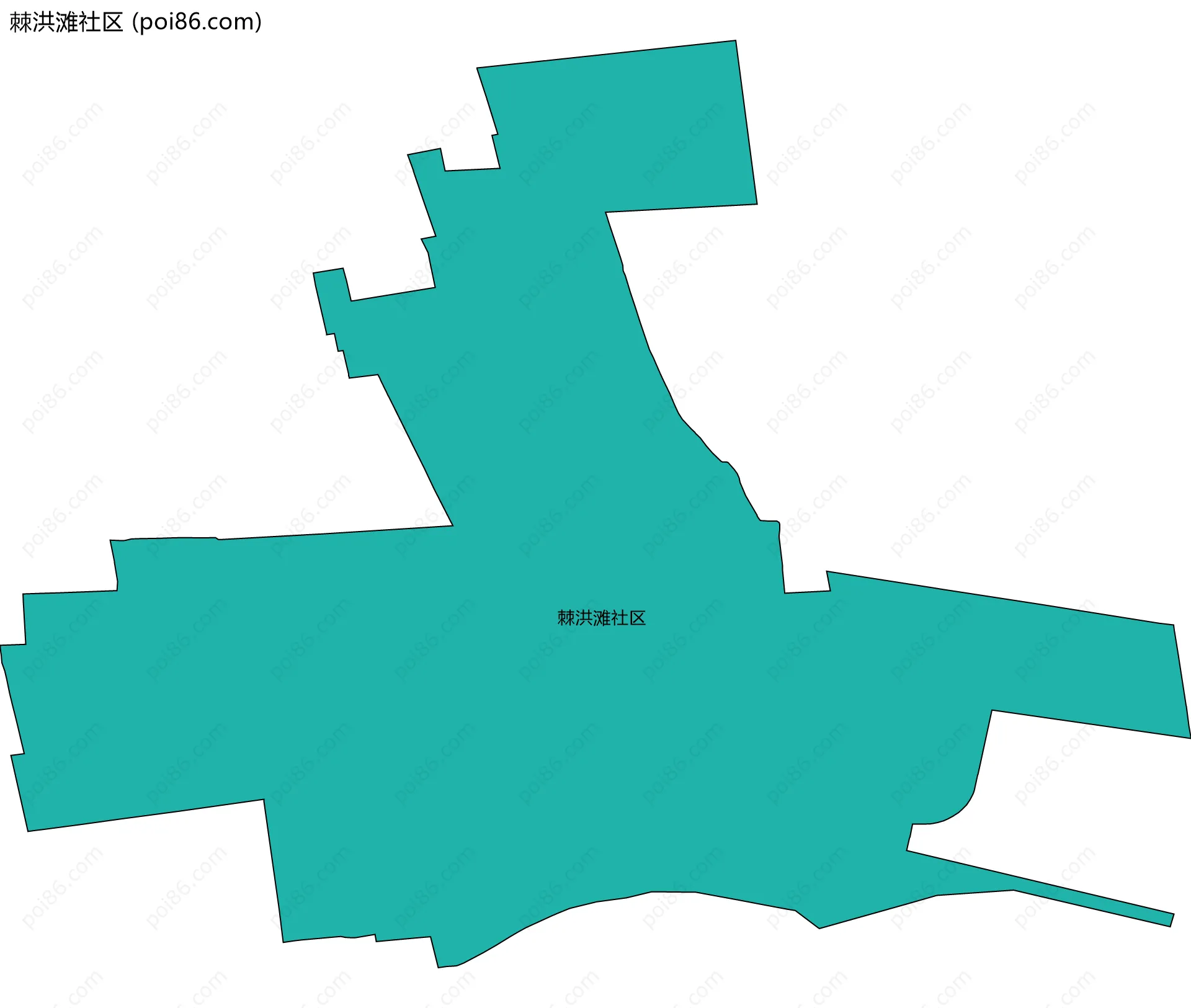 棘洪滩社区边界地图