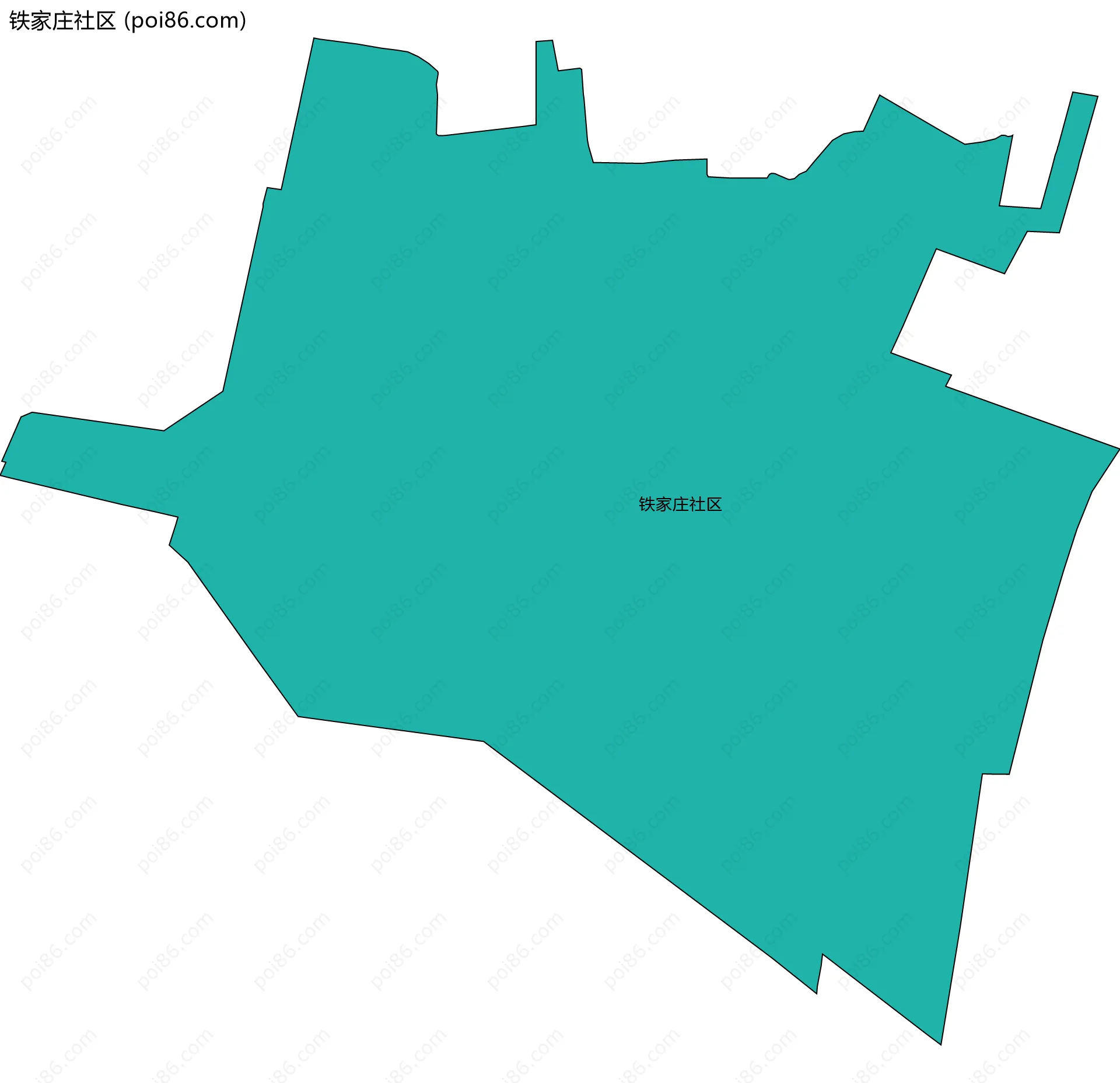 铁家庄社区边界地图
