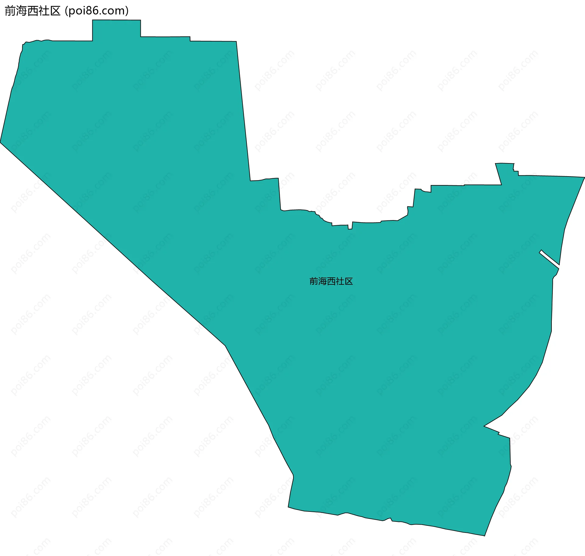 前海西社区边界地图