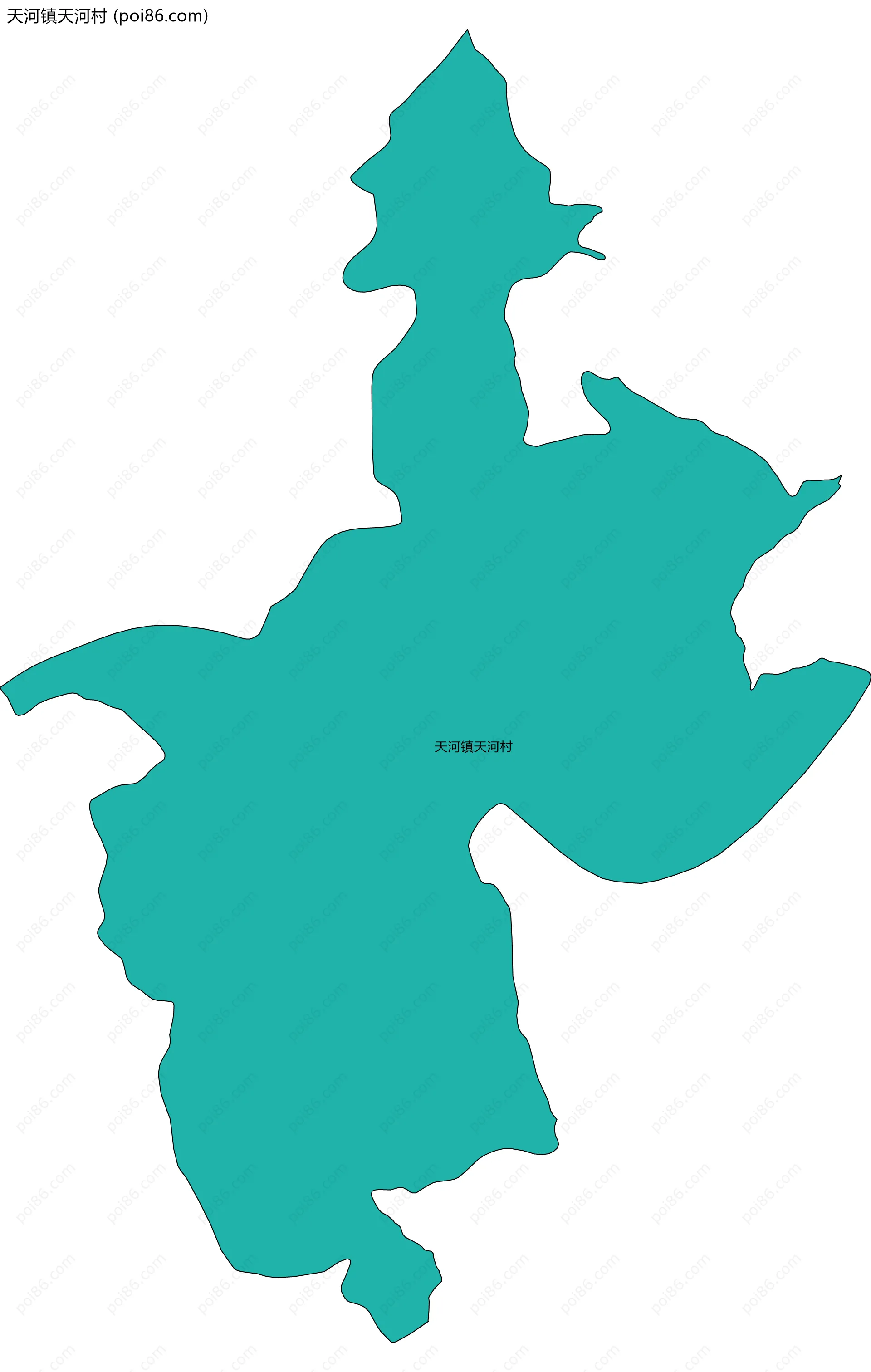 天河镇天河村边界地图