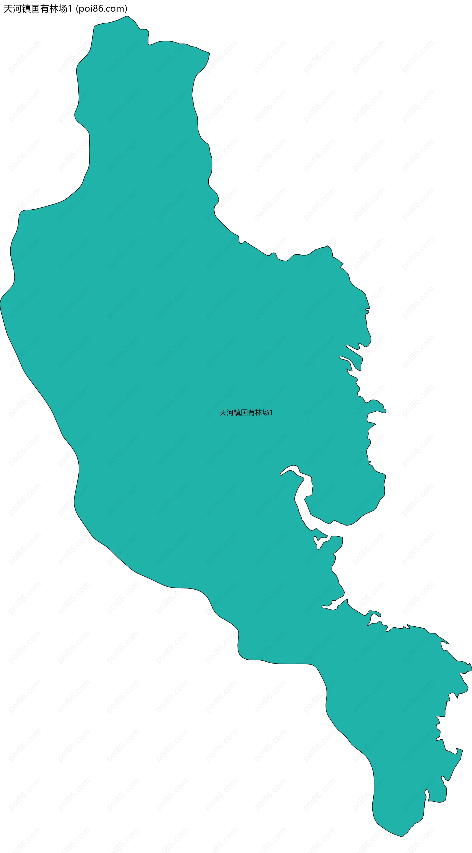 天河镇国有林场1边界地图