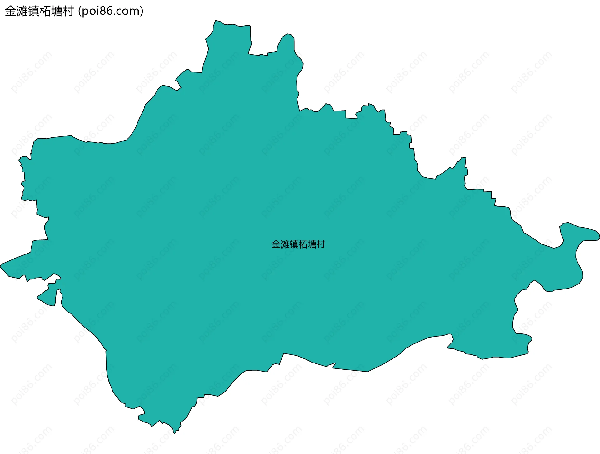 金滩镇柘塘村边界地图