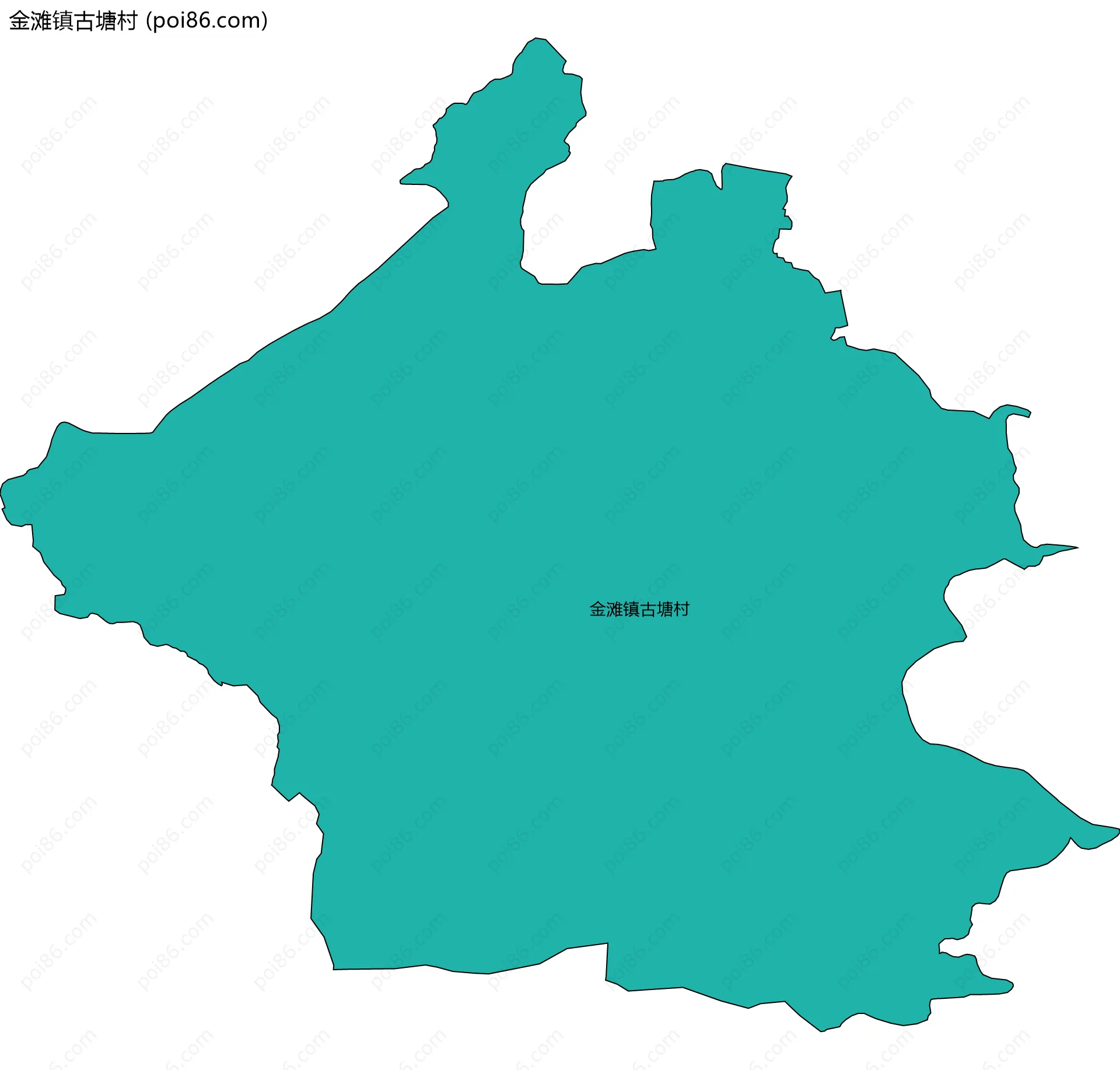 金滩镇古塘村边界地图