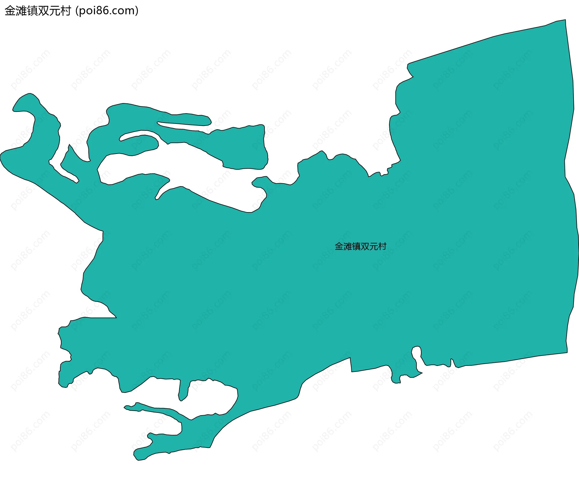 金滩镇双元村边界地图