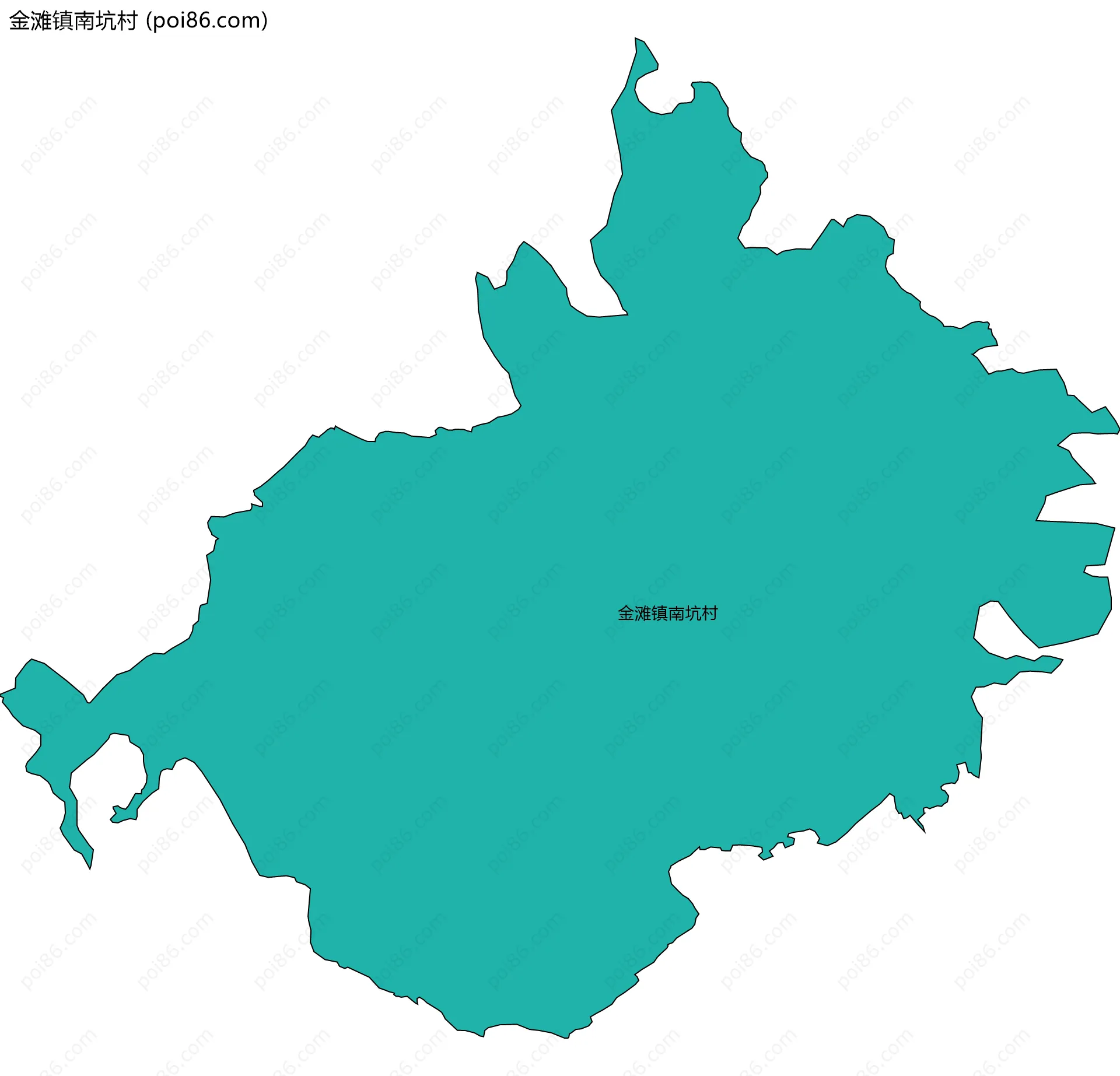 金滩镇南坑村边界地图