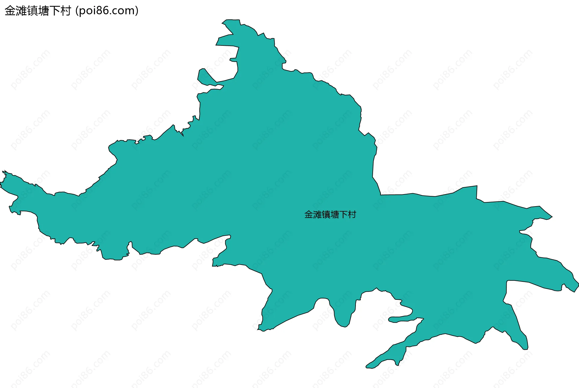 金滩镇塘下村边界地图