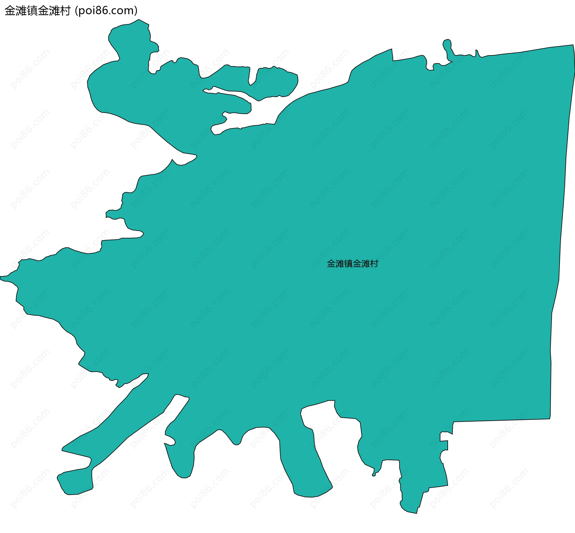 金滩镇金滩村边界地图