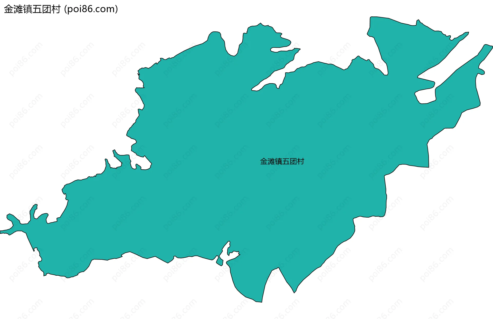金滩镇五团村边界地图