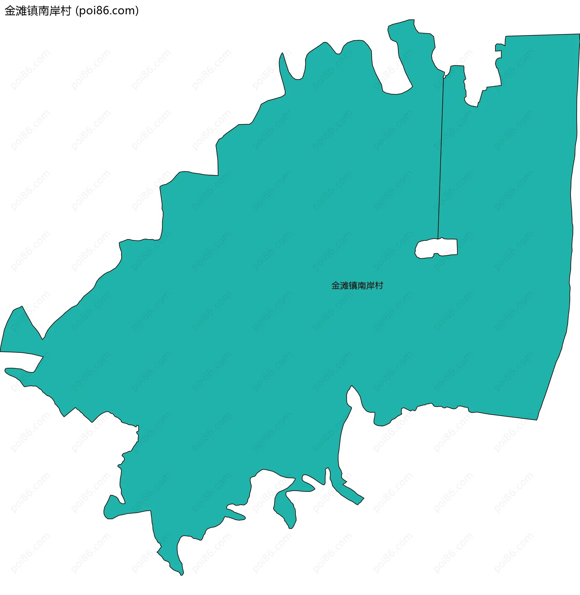 金滩镇南岸村边界地图