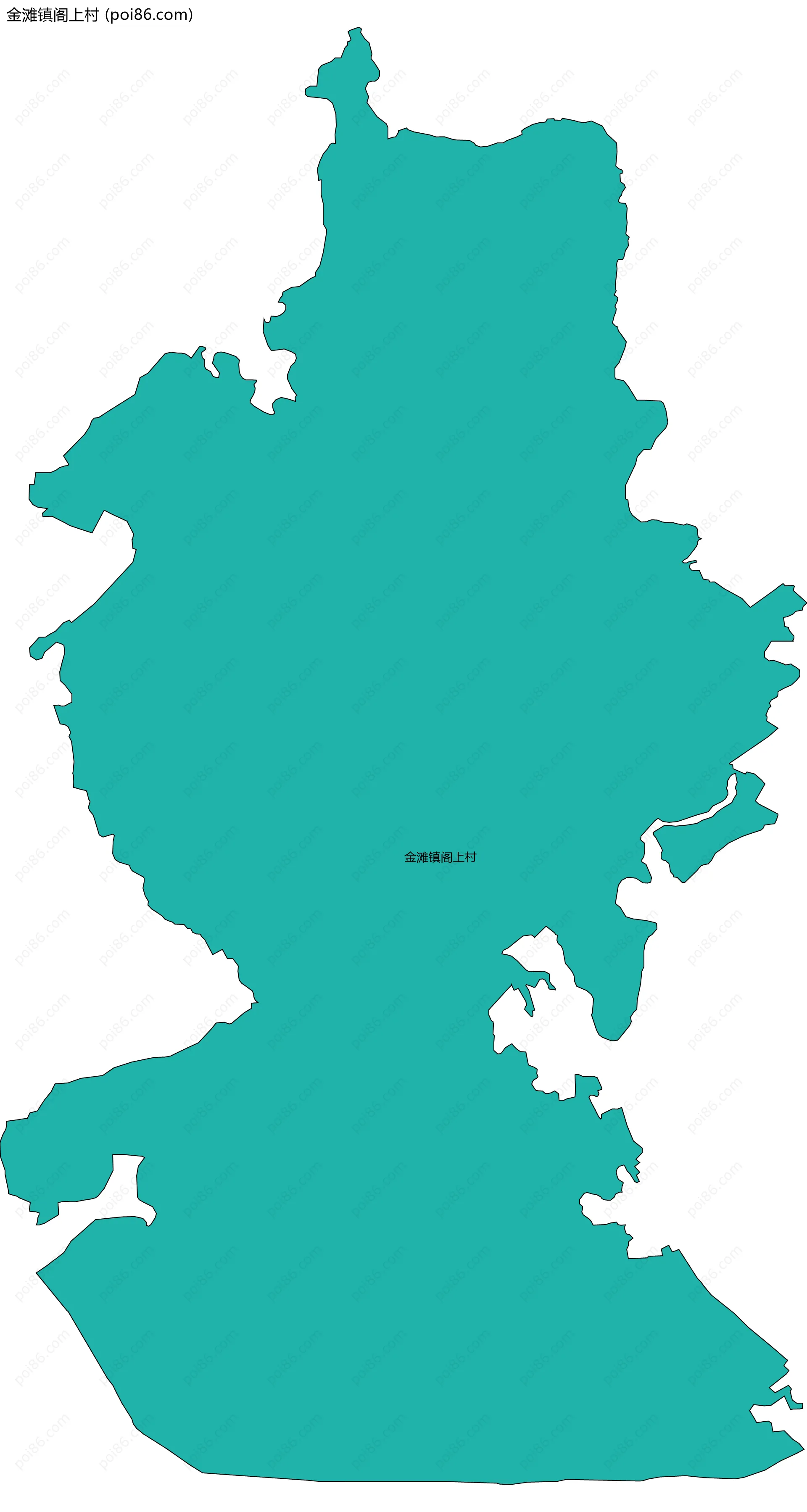 金滩镇阁上村边界地图