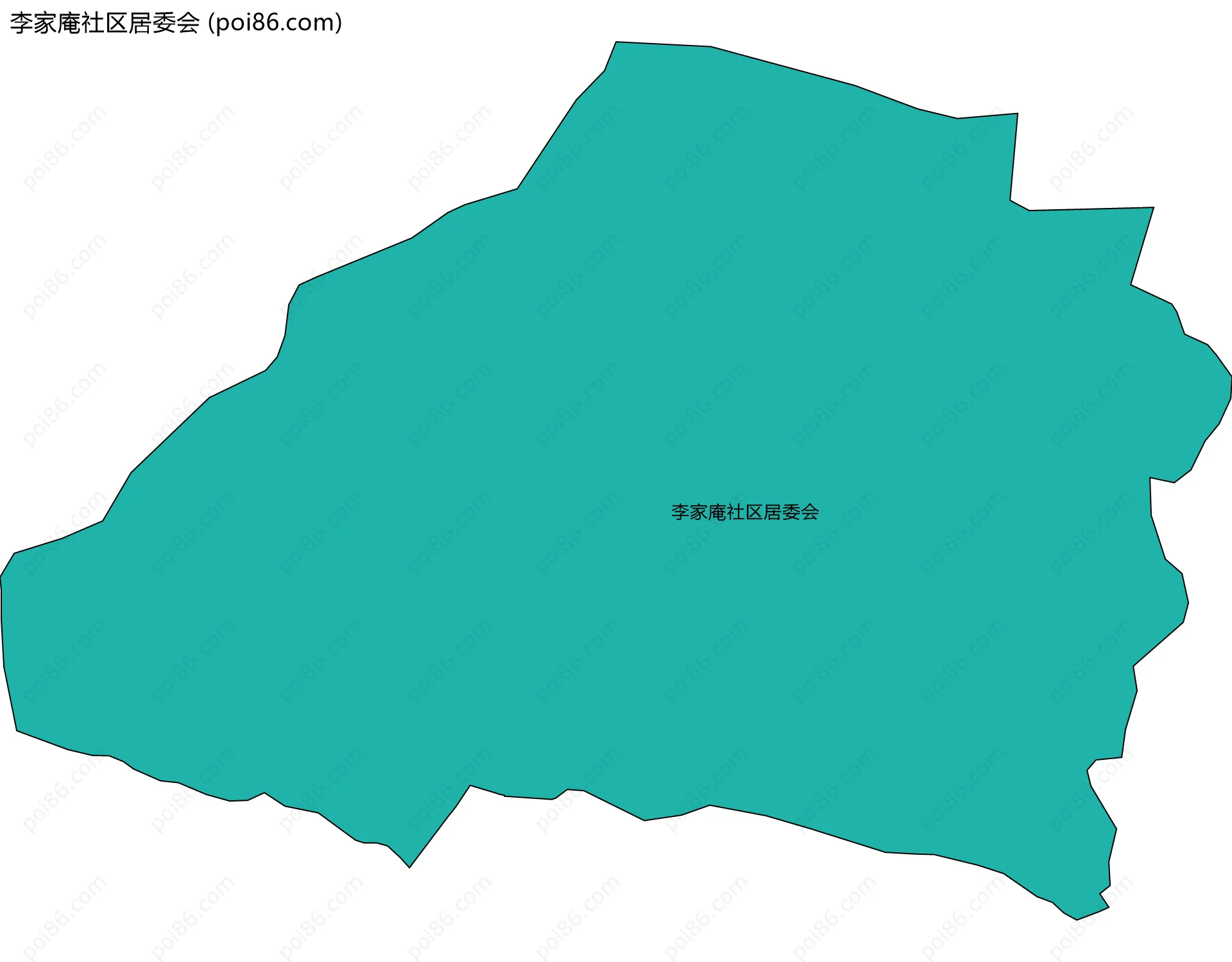 李家庵社区居委会边界地图