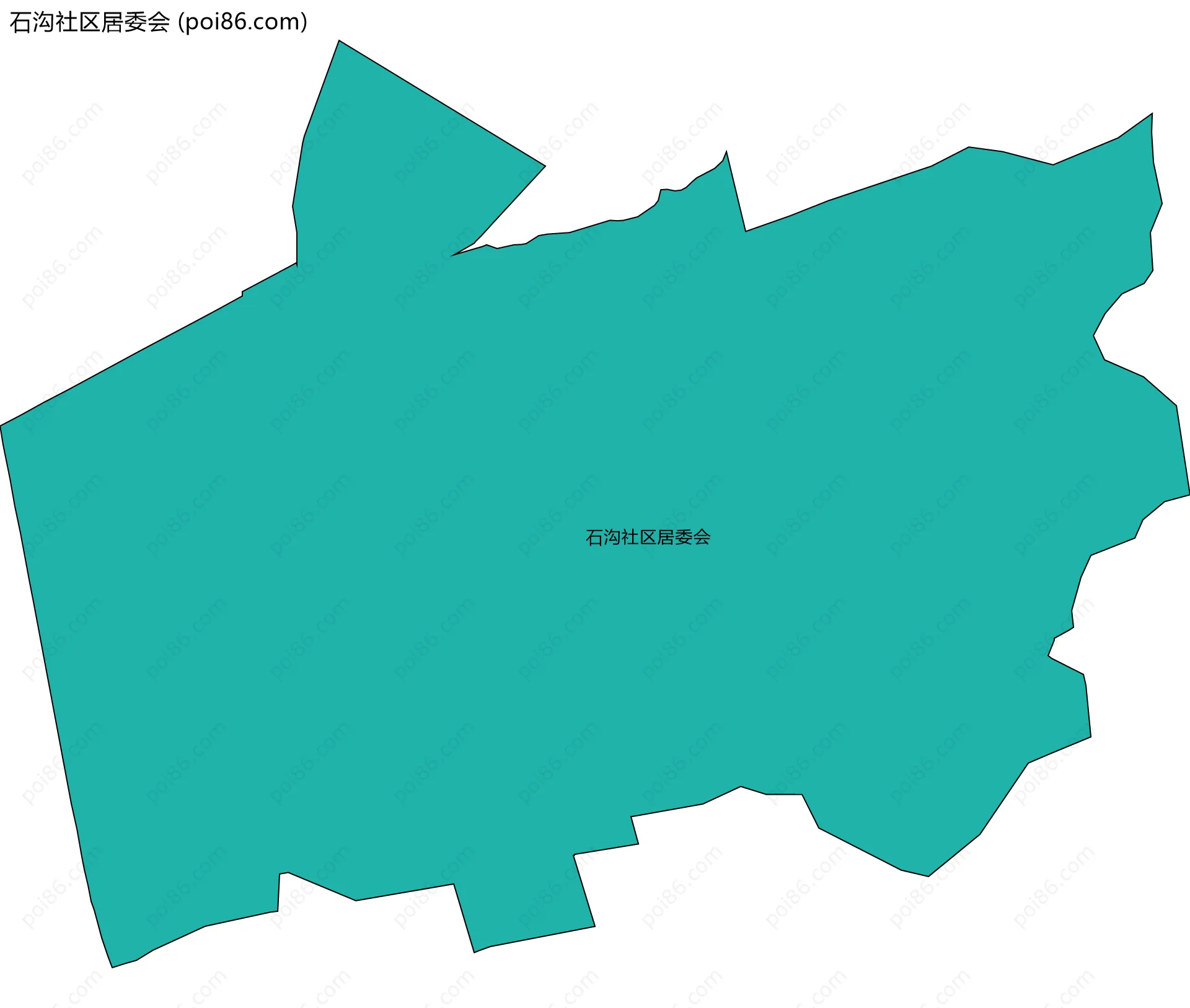 石沟社区居委会边界地图