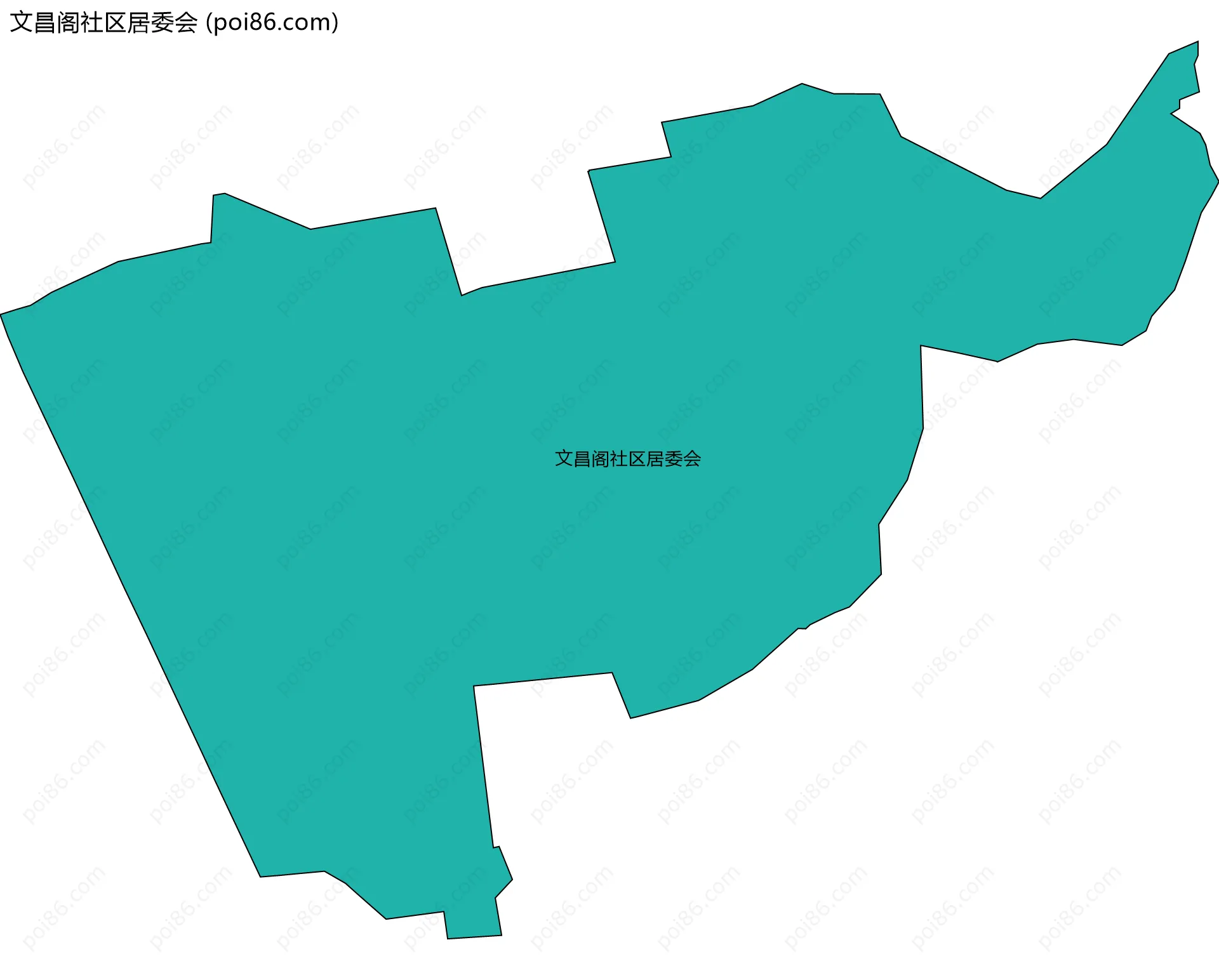 文昌阁社区居委会边界地图