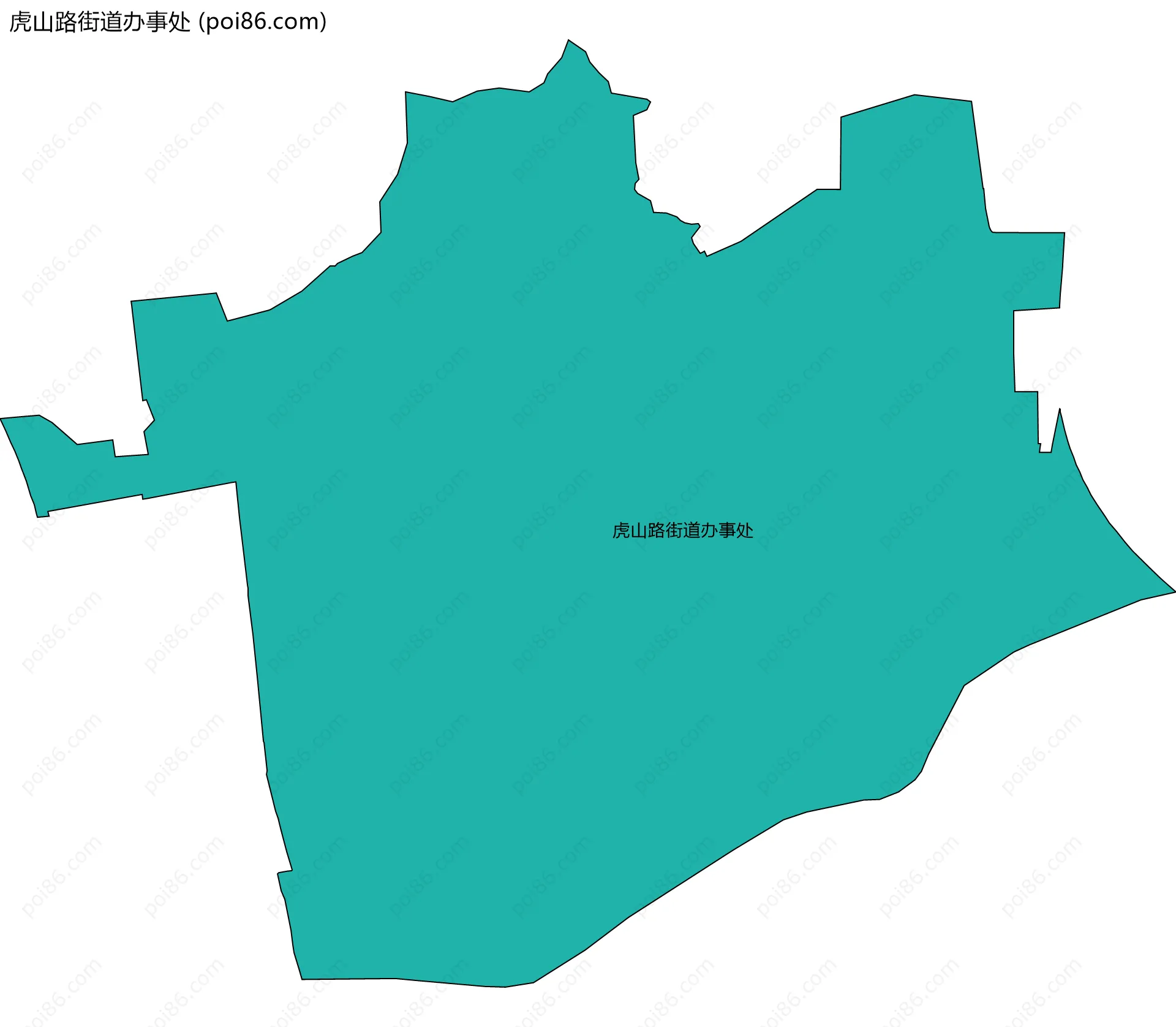 虎山路街道办事处边界地图