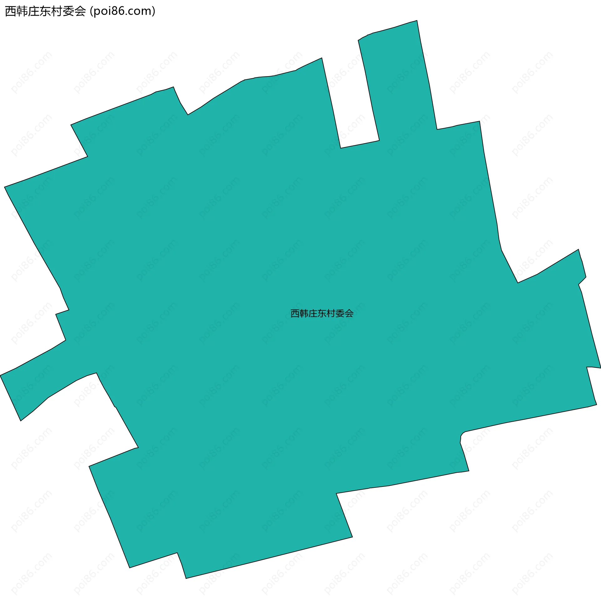 西韩庄东村委会边界地图