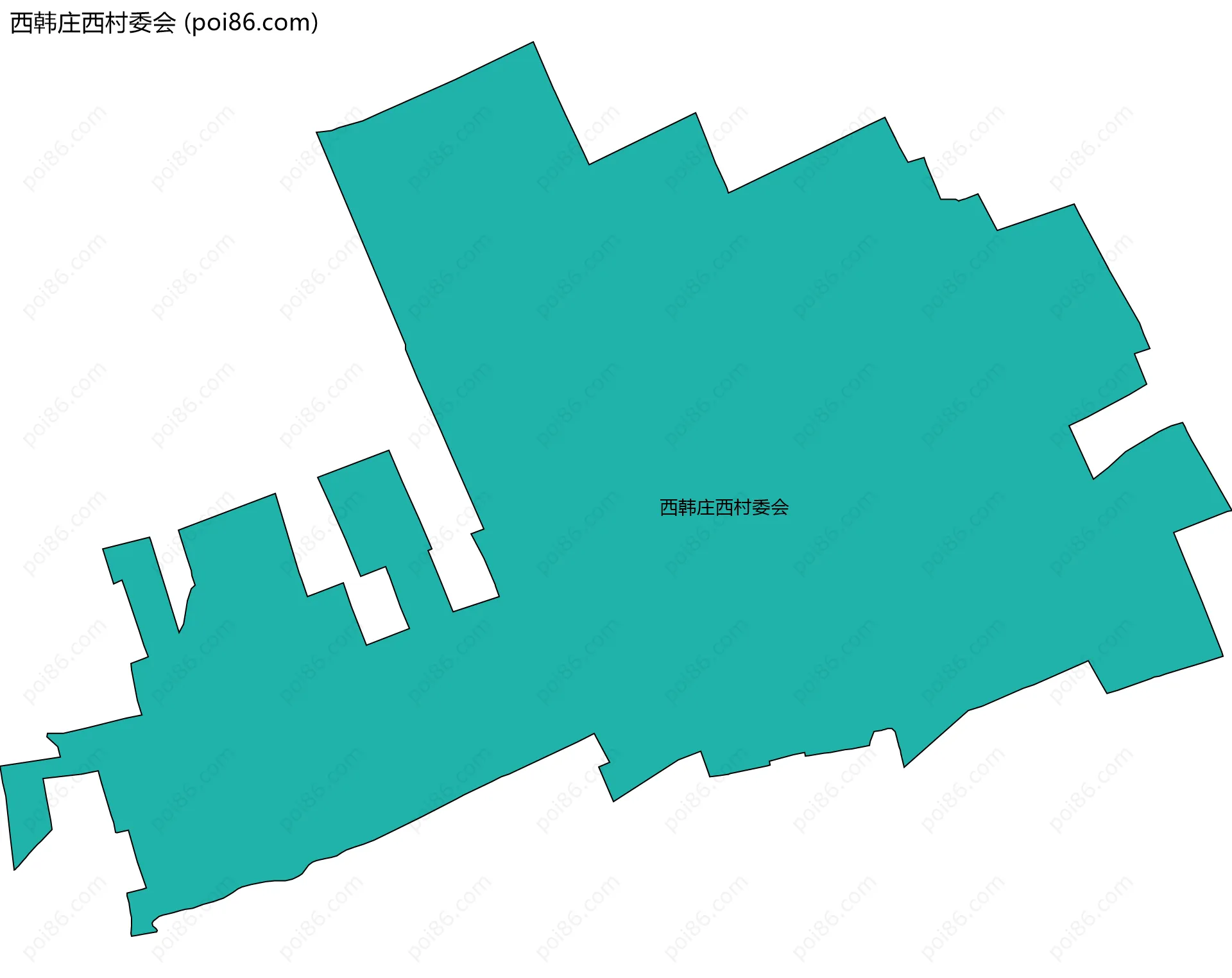 西韩庄西村委会边界地图
