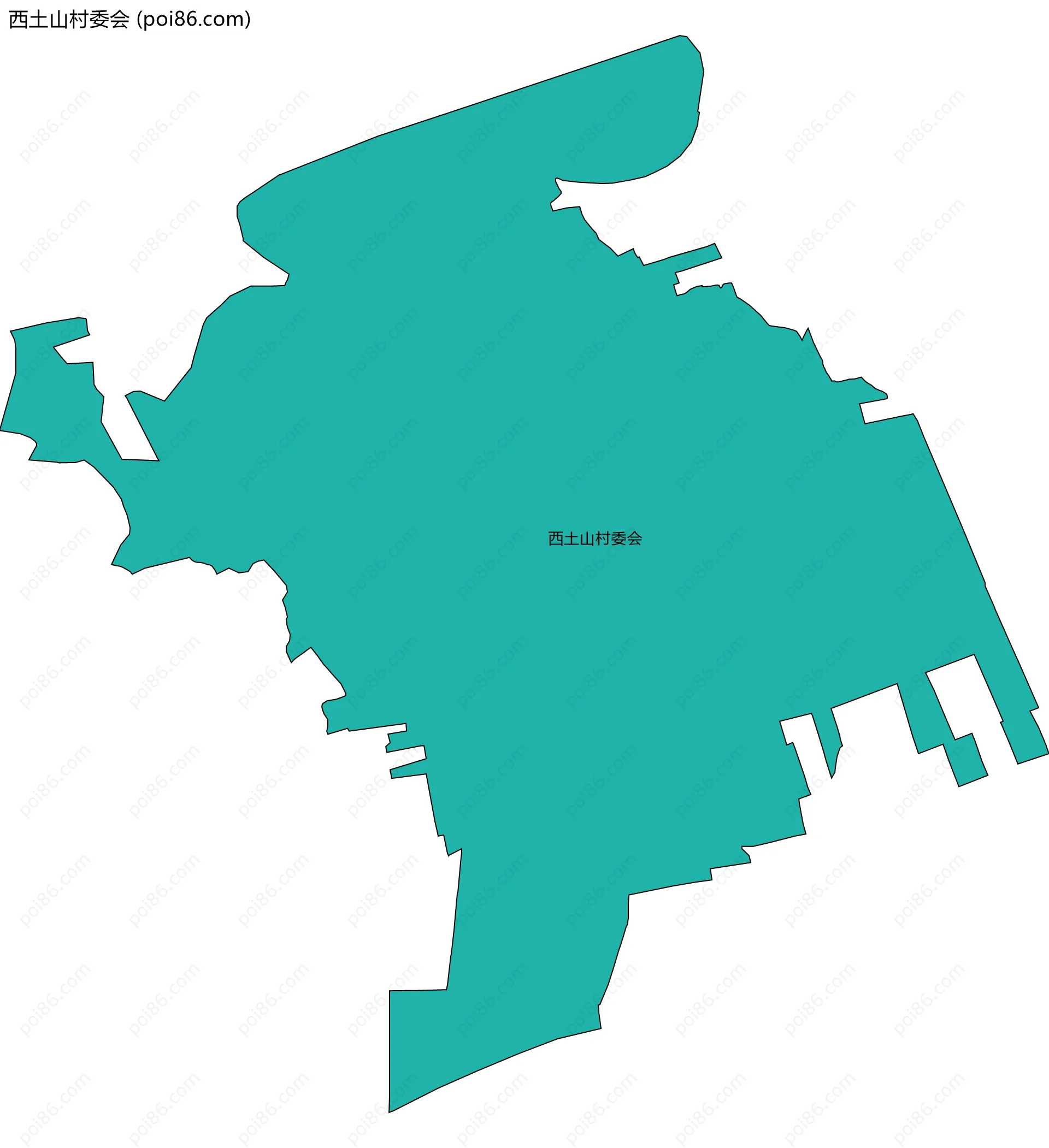 西土山村委会边界地图