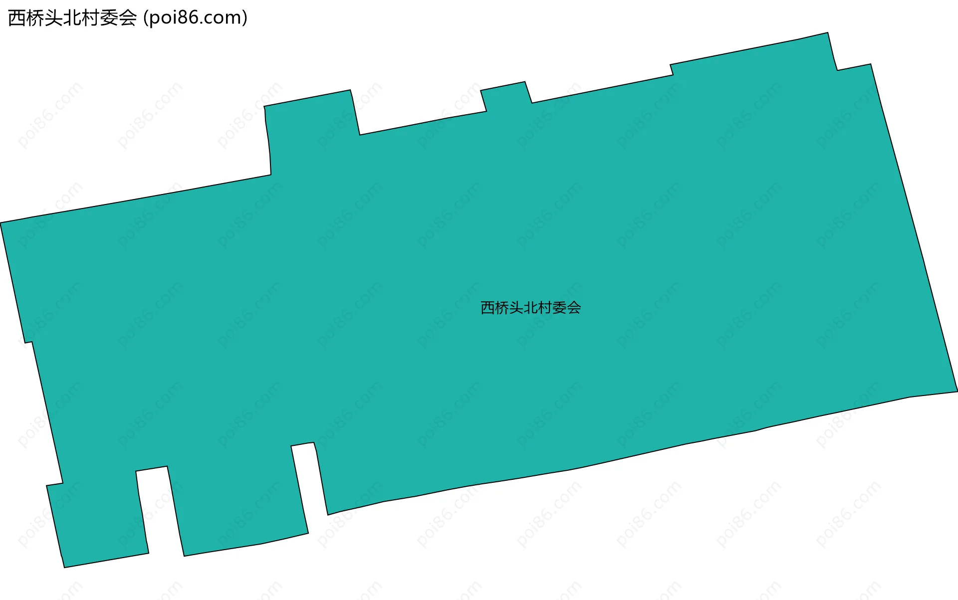 西桥头北村委会边界地图