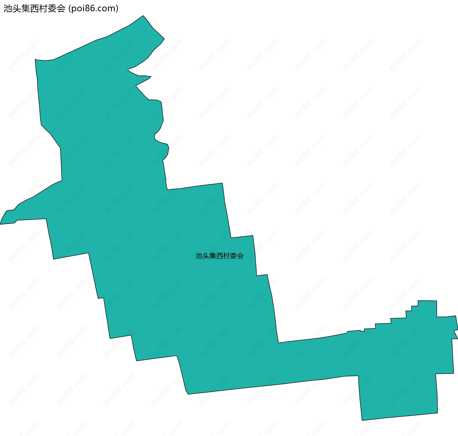 池头集西村委会边界地图