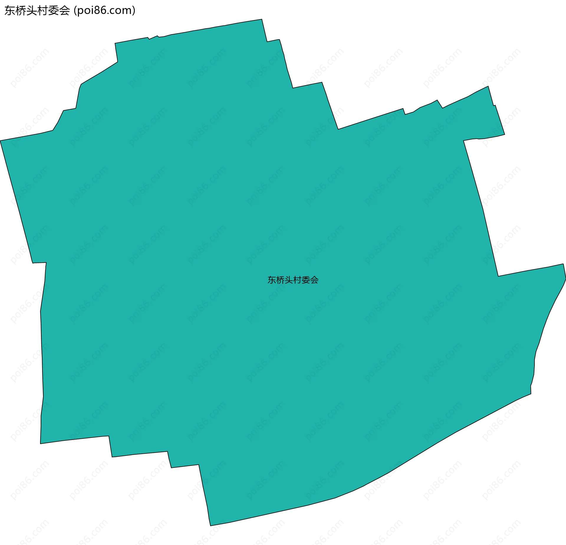 东桥头村委会边界地图
