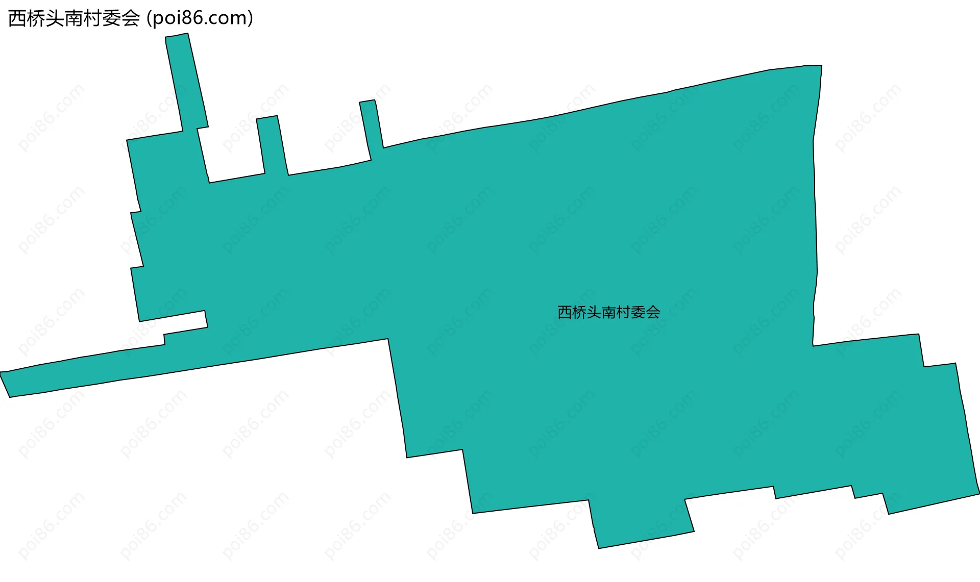西桥头南村委会边界地图