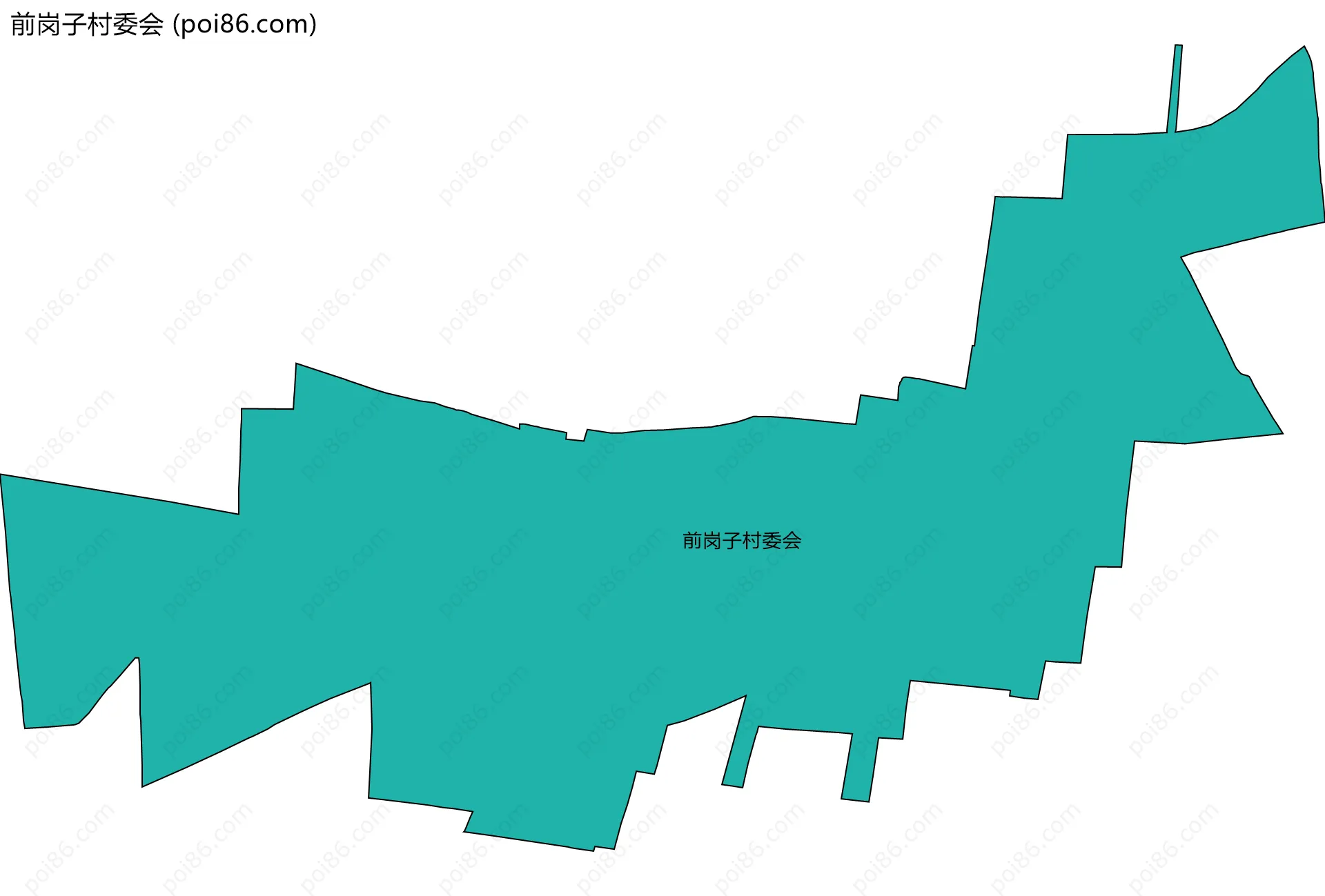 前岗子村委会边界地图