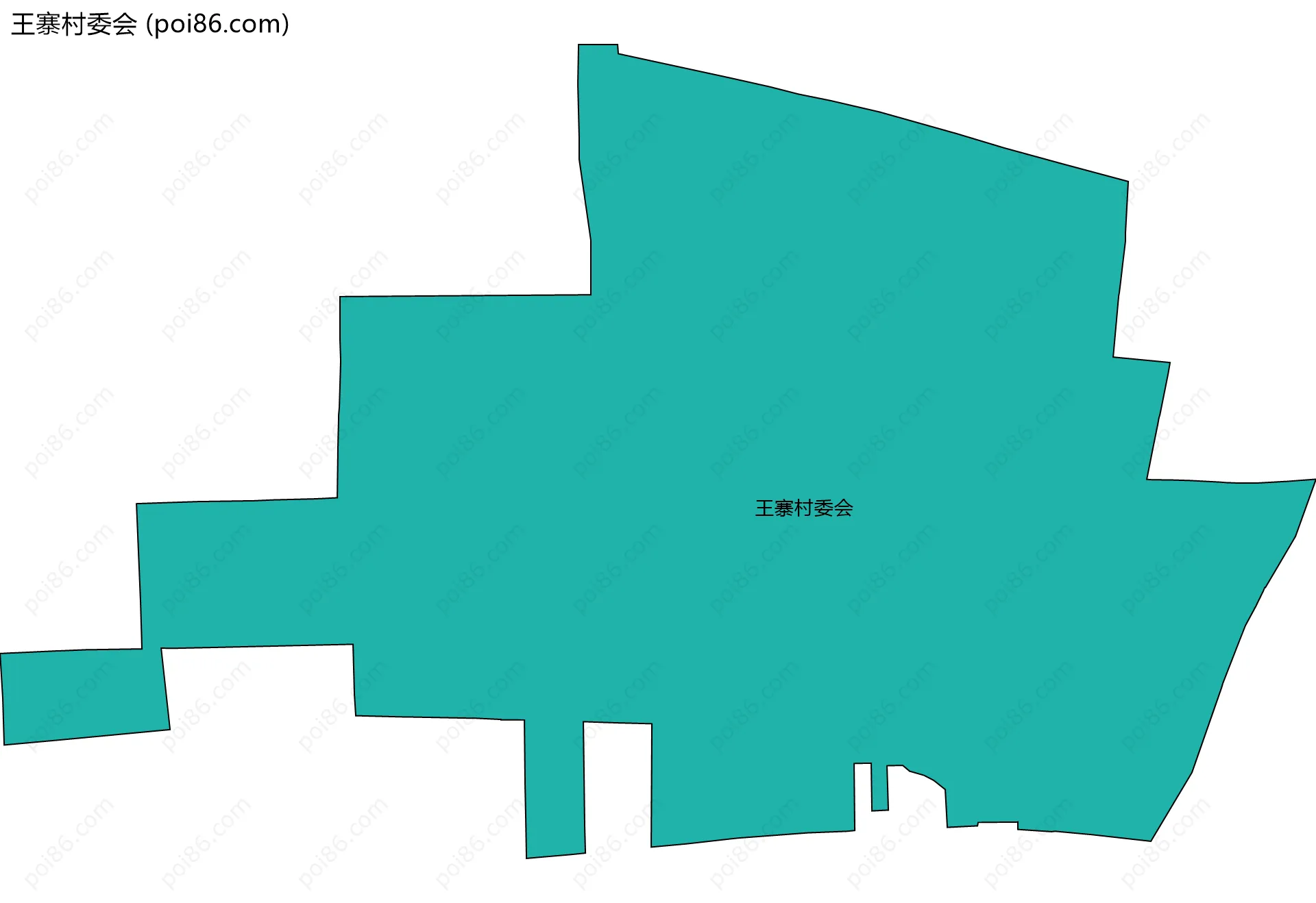 王寨村委会边界地图