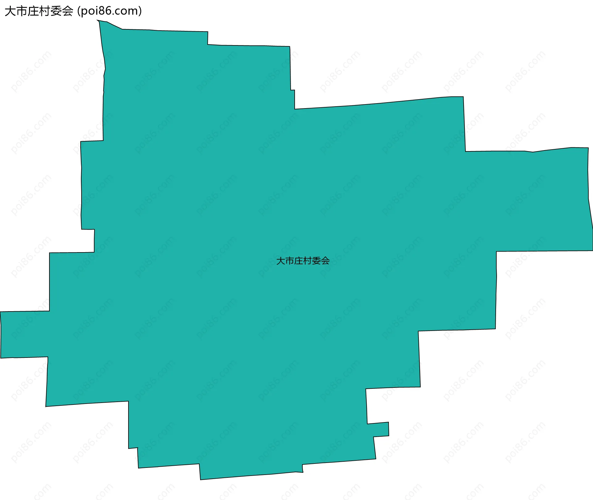 大市庄村委会边界地图