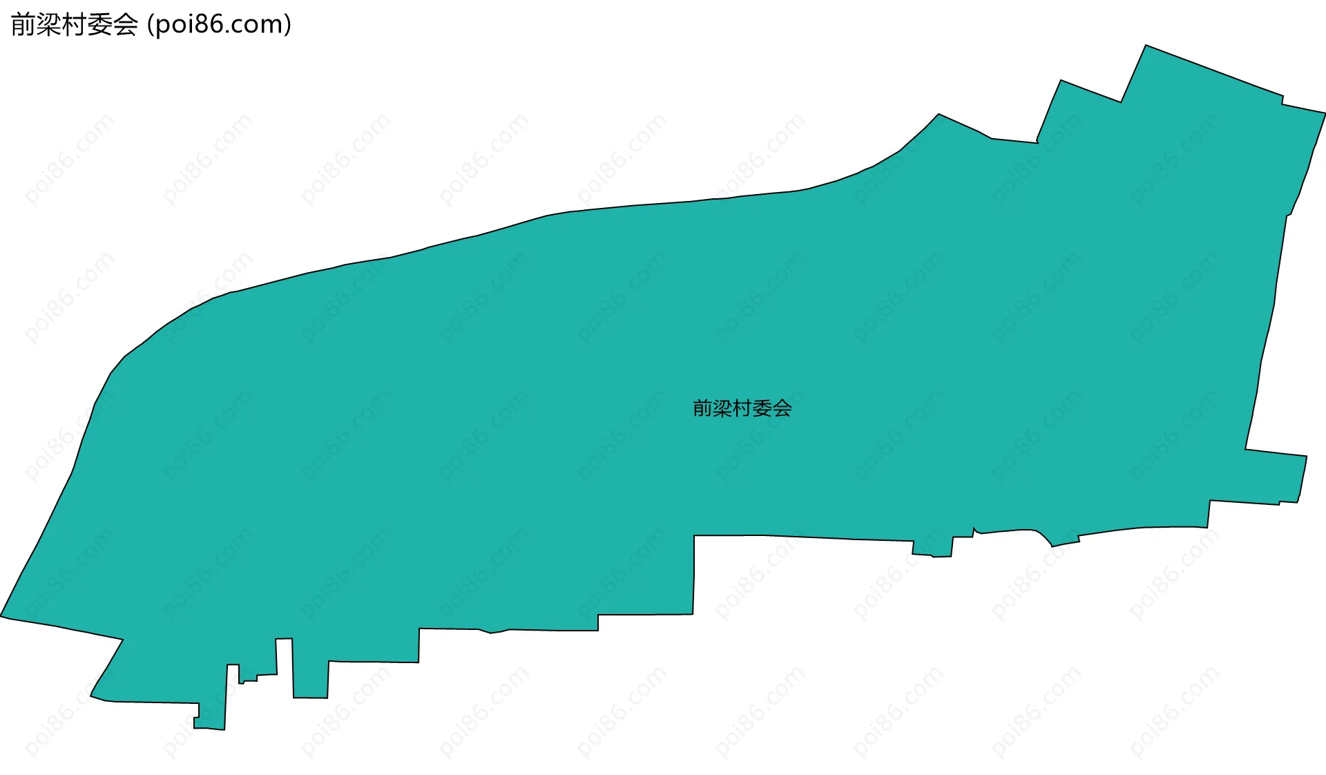 前梁村委会边界地图