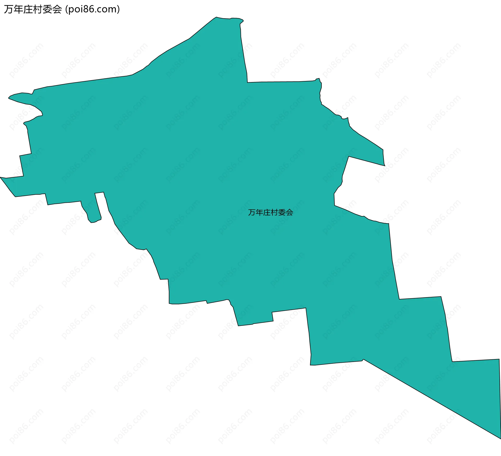 万年庄村委会边界地图