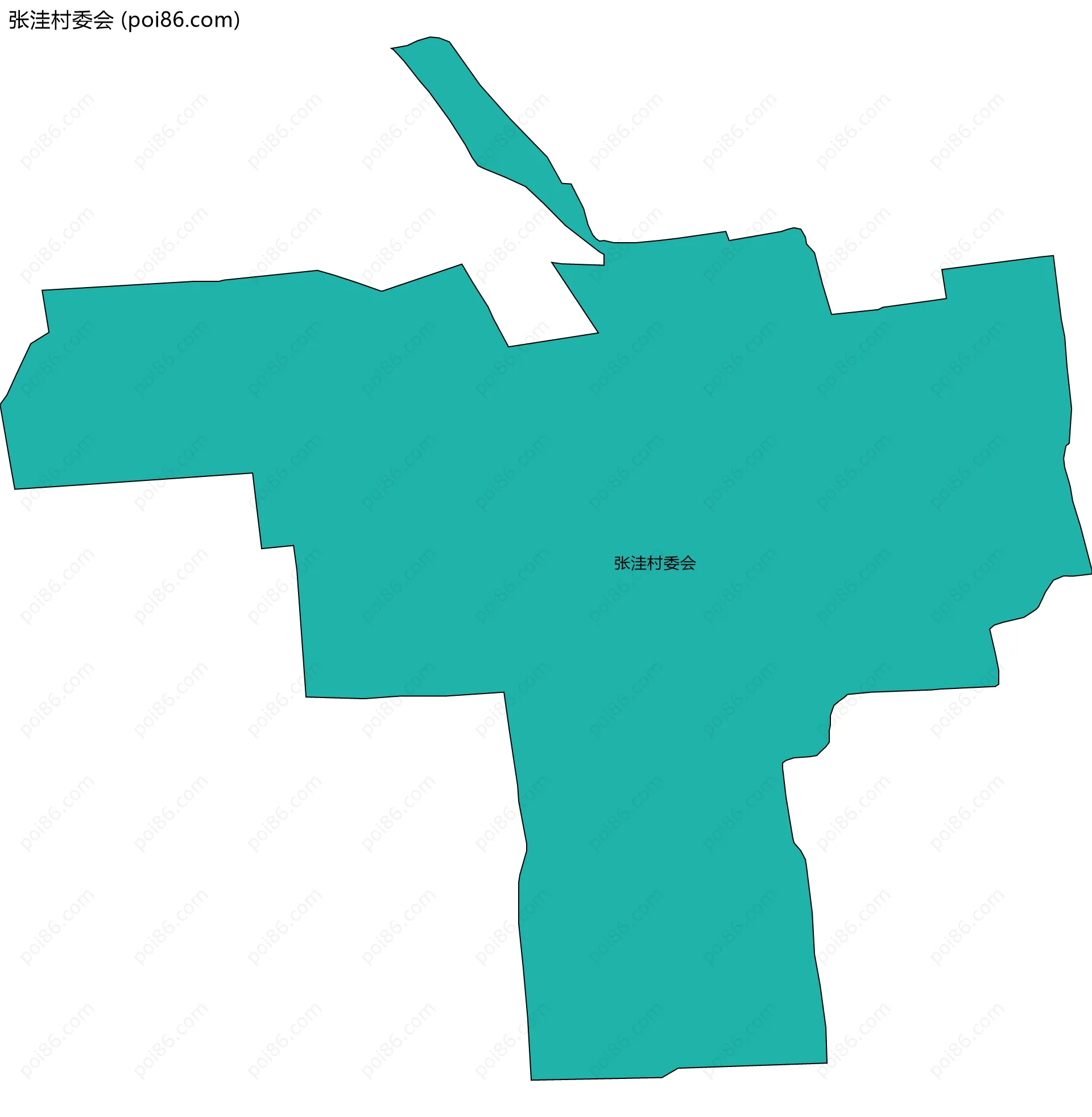 张洼村委会边界地图