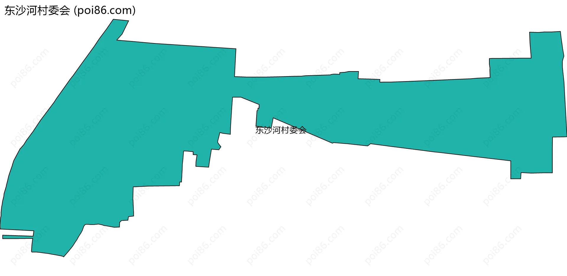 东沙河村委会边界地图