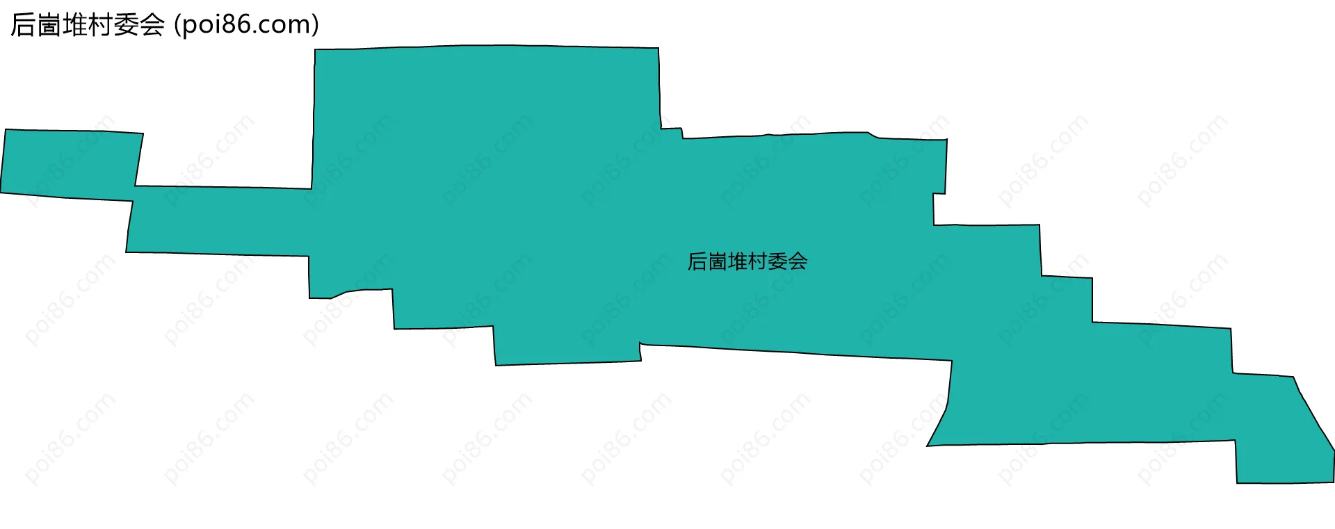 后崮堆村委会边界地图