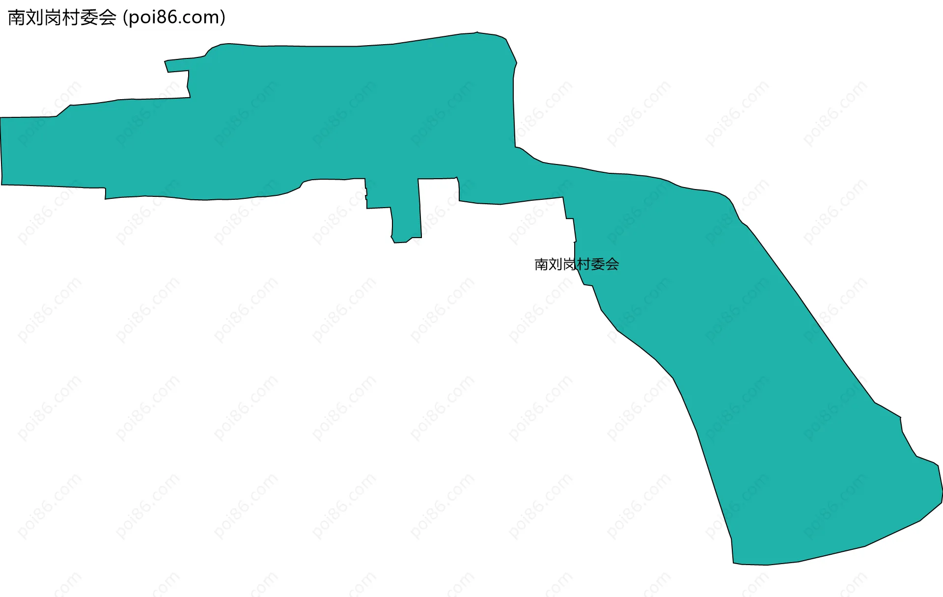 南刘岗村委会边界地图