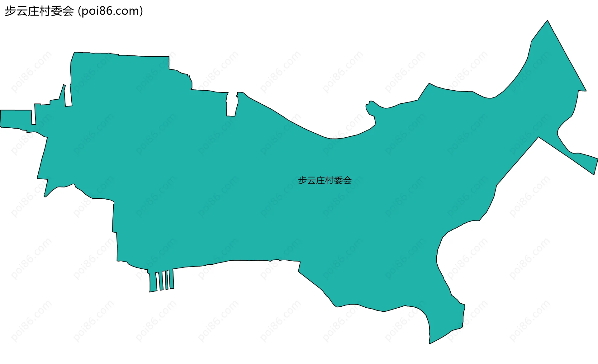 步云庄村委会边界地图