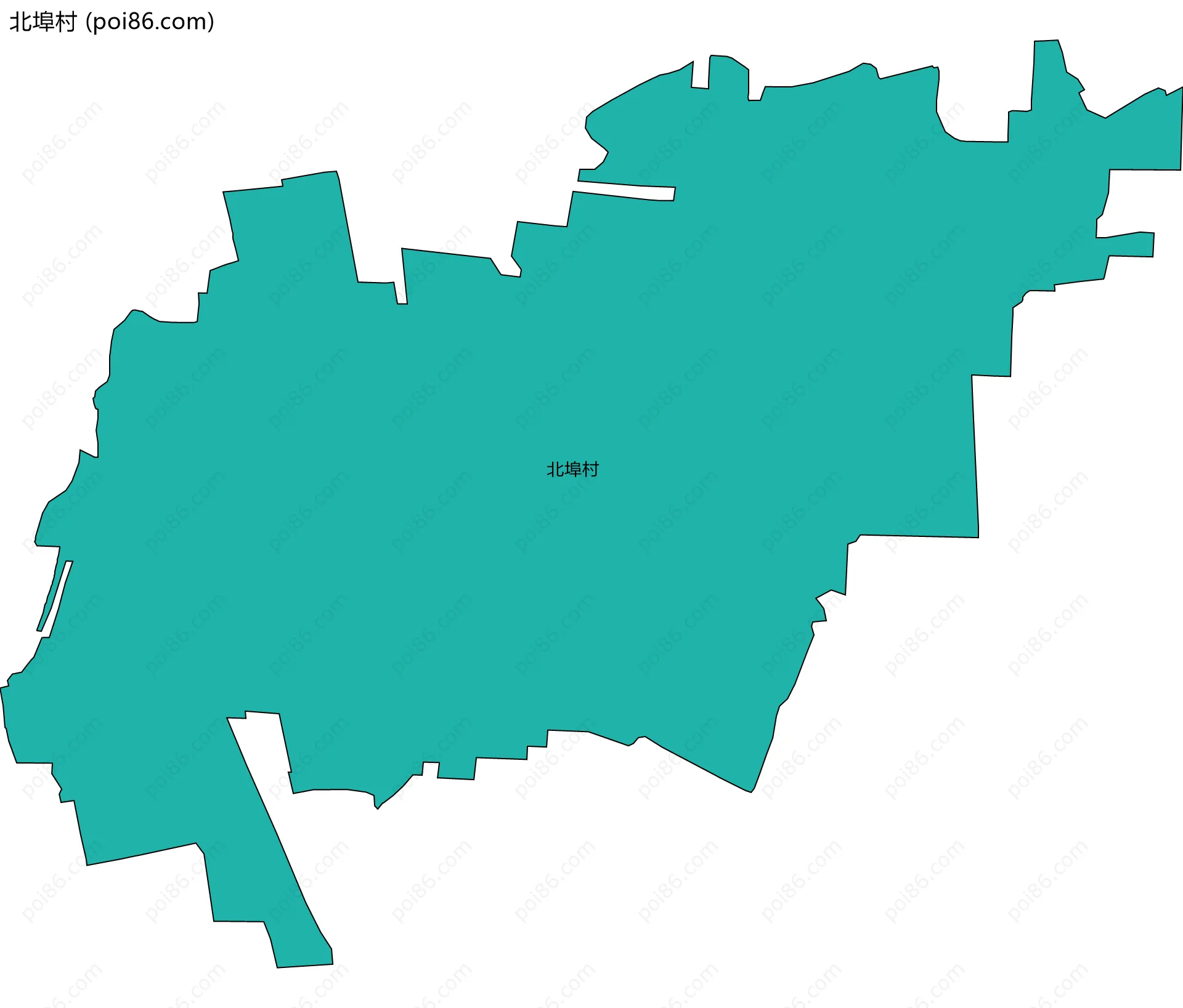北埠村边界地图